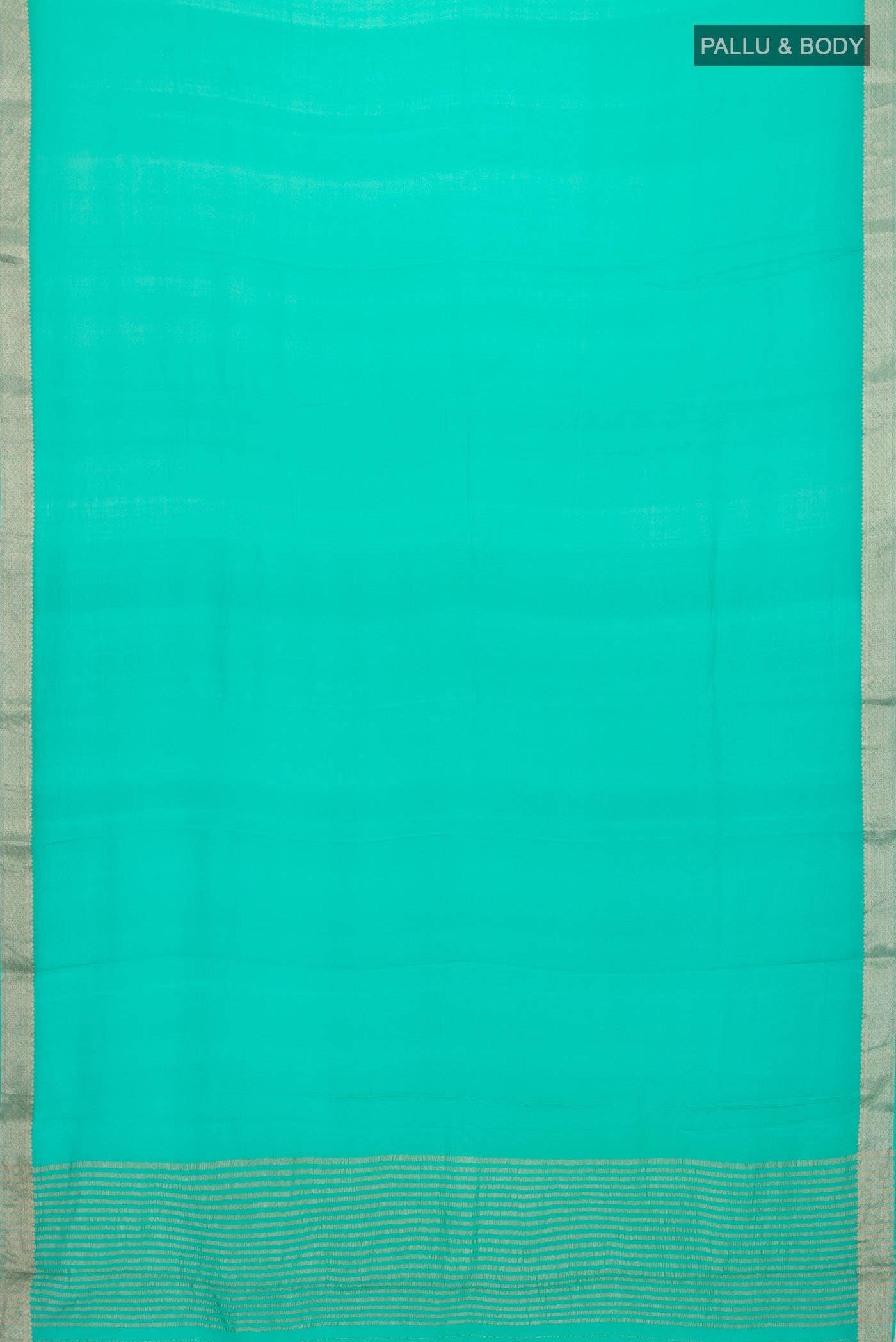 Green Mysore Chiffon Saree - Image 3