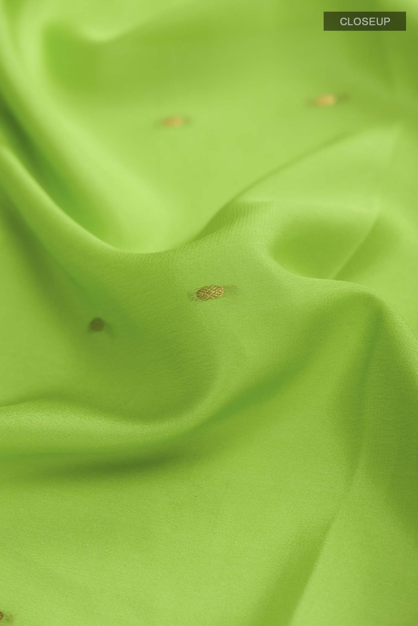 Green Mysore Crepe Saree - Image 2