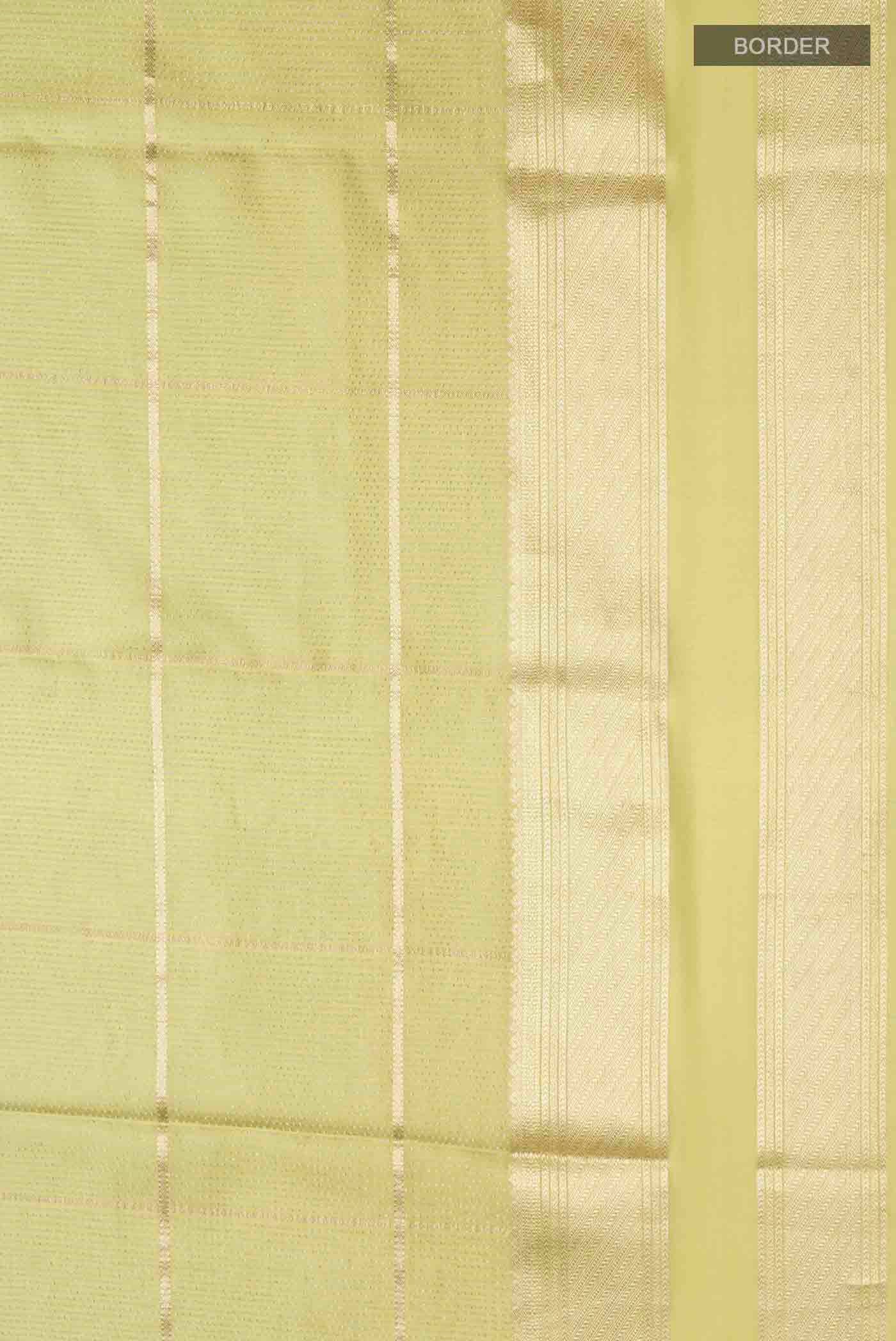 Green Mysore Crepe Saree - Image 3