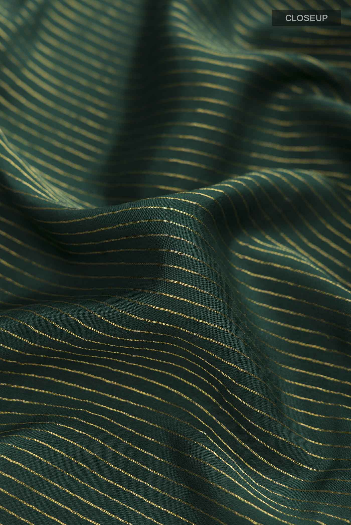 Green Mysore Crepe Saree - Image 2