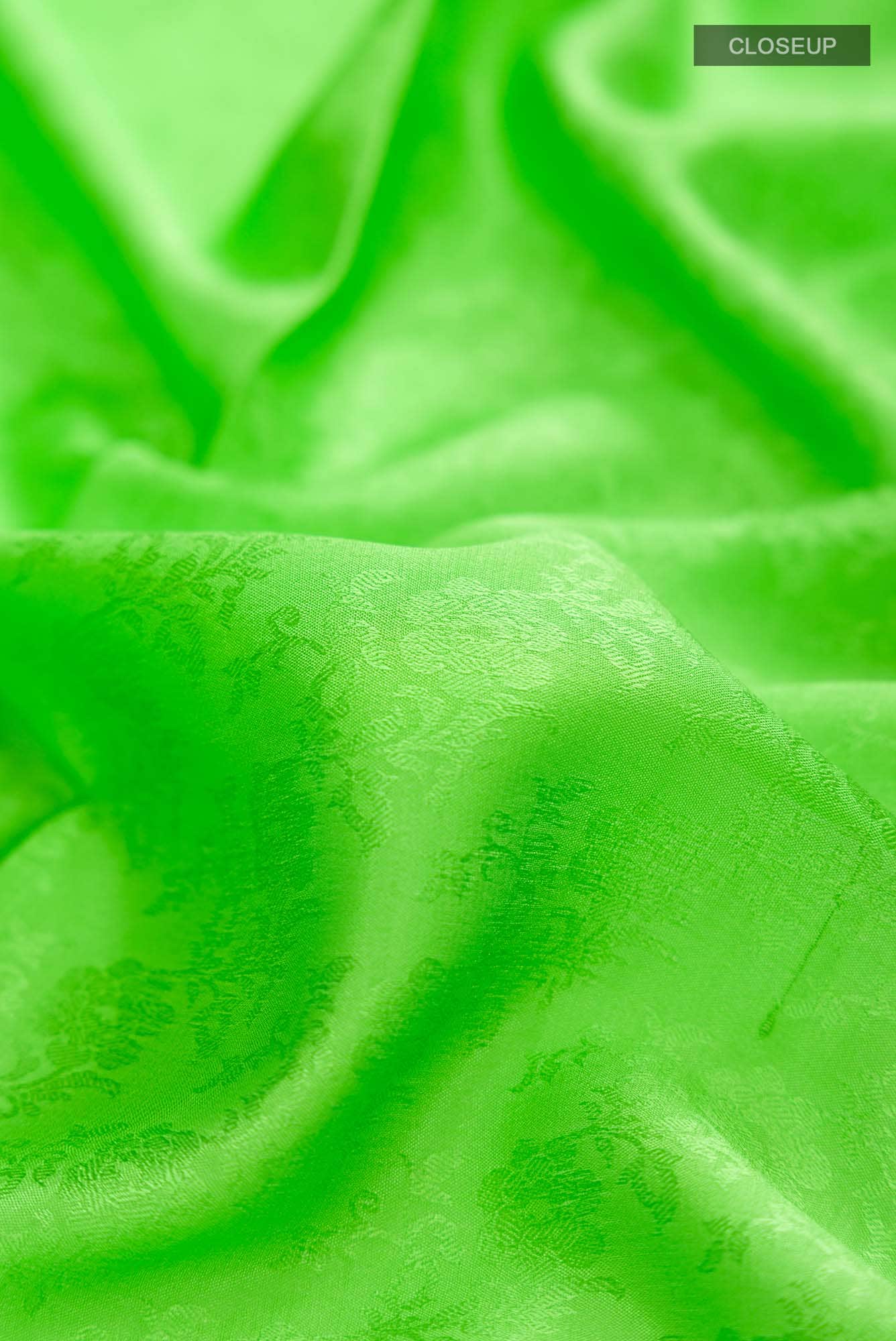 Green Mysore Crepe Saree - Image 2