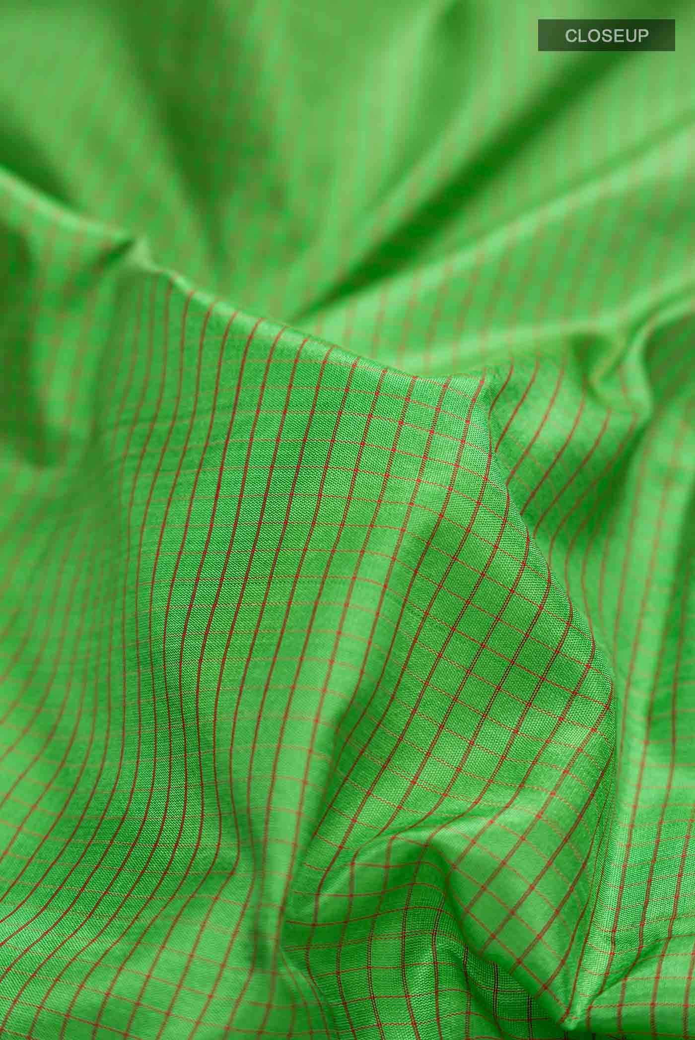 Green Narayanpet Silk Saree - Image 2