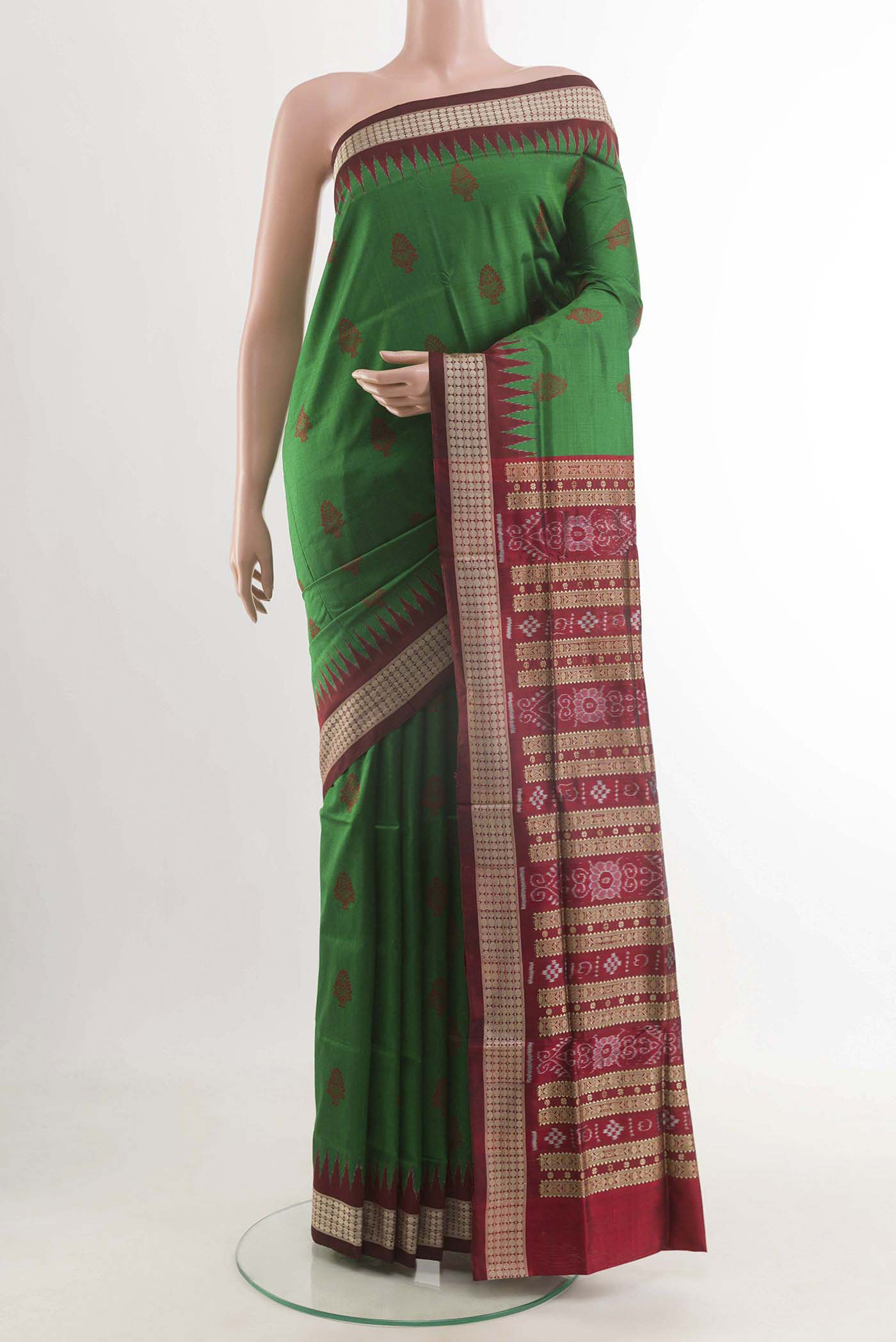 Green Orissa Silk Saree