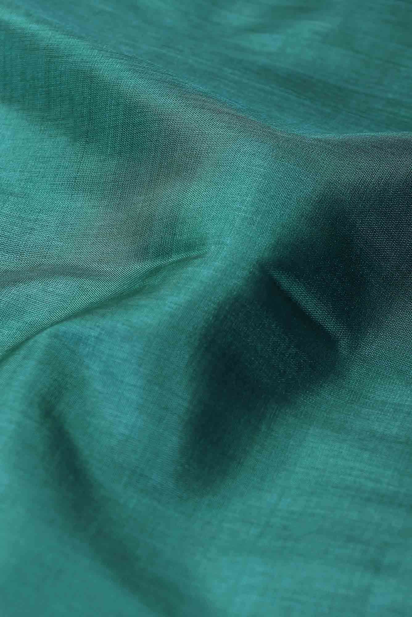 Green Orissa Silk Saree - Image 8