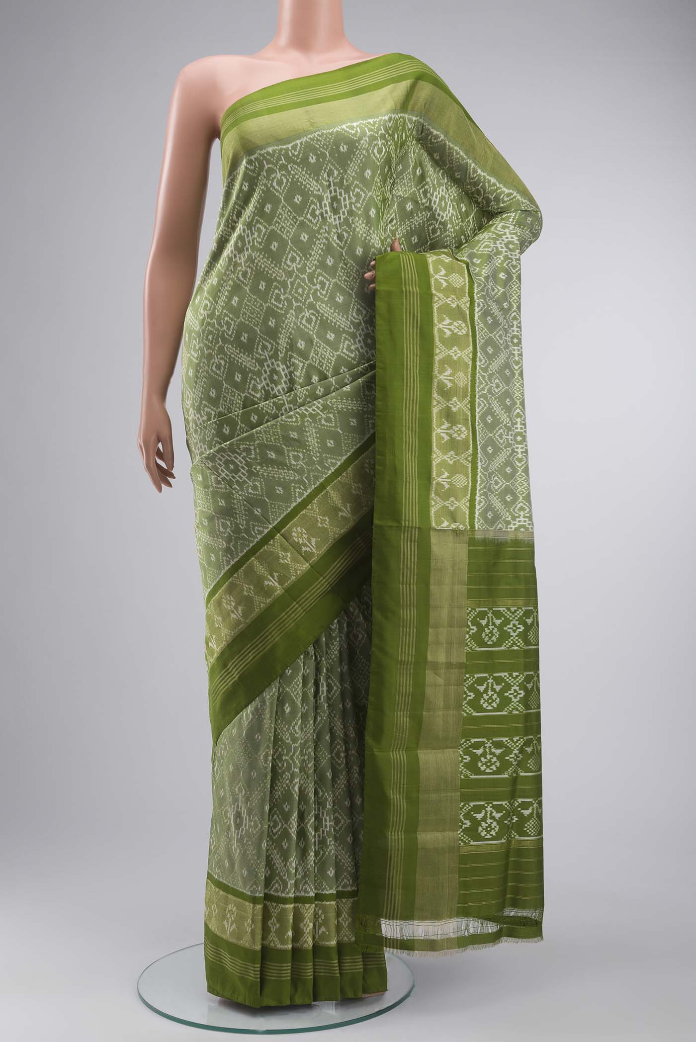 Green Pochampally Silk Saree