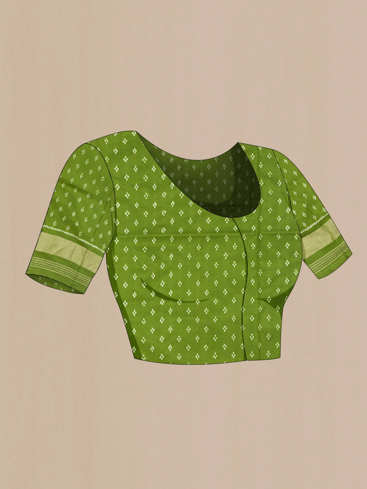 Green Pochampally Silk Saree - Image 5