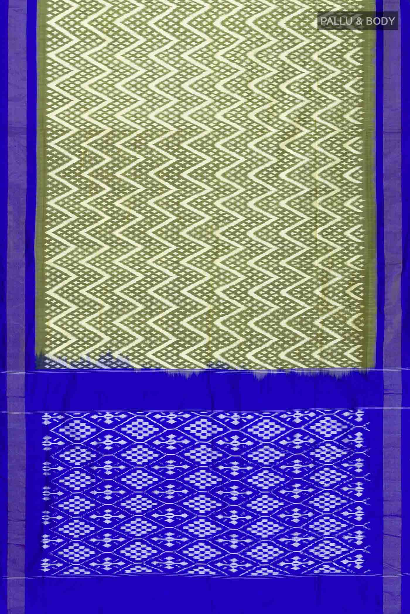 Green Pochampally Silk Saree - Image 5