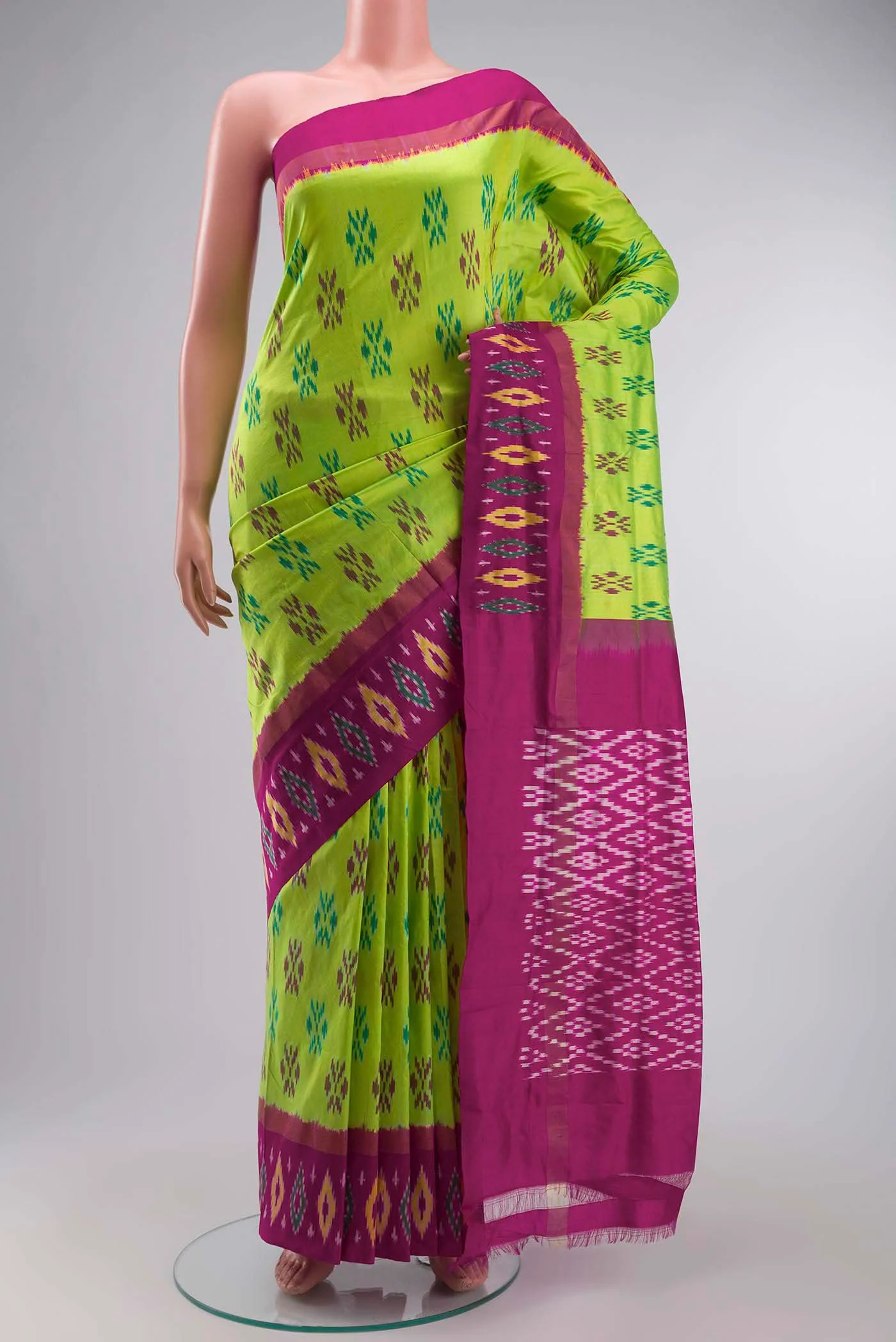 Green Pochampally Silk Saree