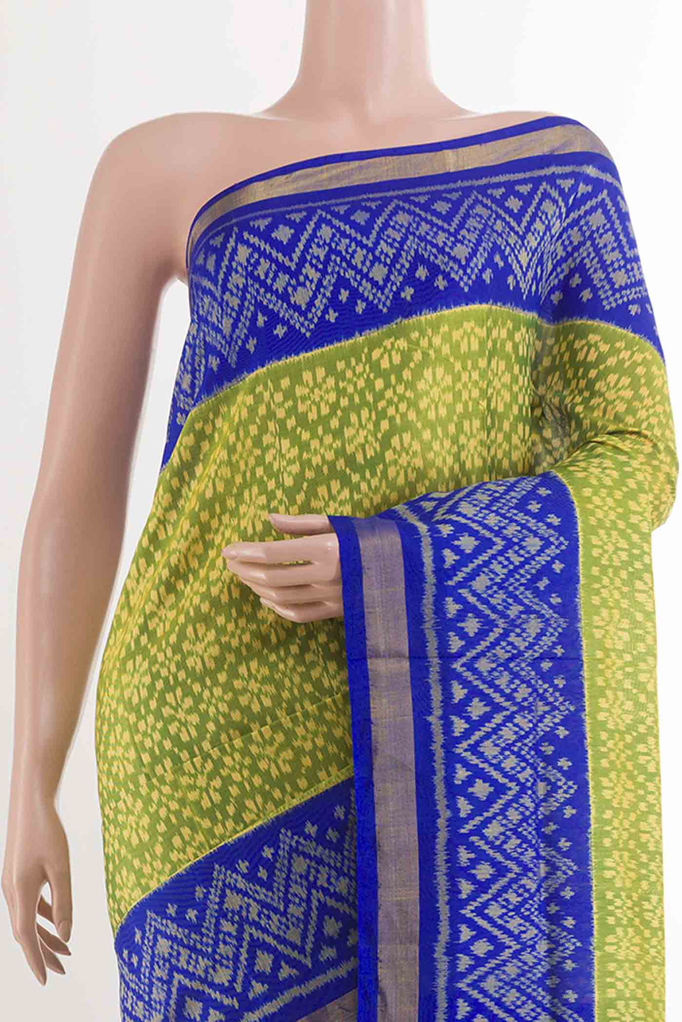 Green Rajkot Patola Silk Saree - Image 2