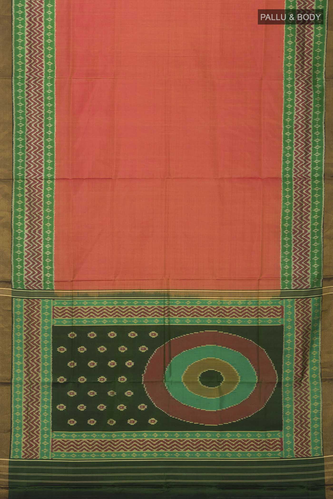 Green Rajkot Patola Silk Saree - Image 6