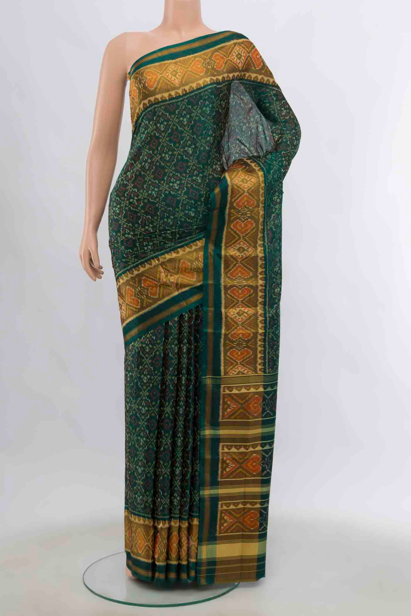 Green Rajkot Patola Silk Saree