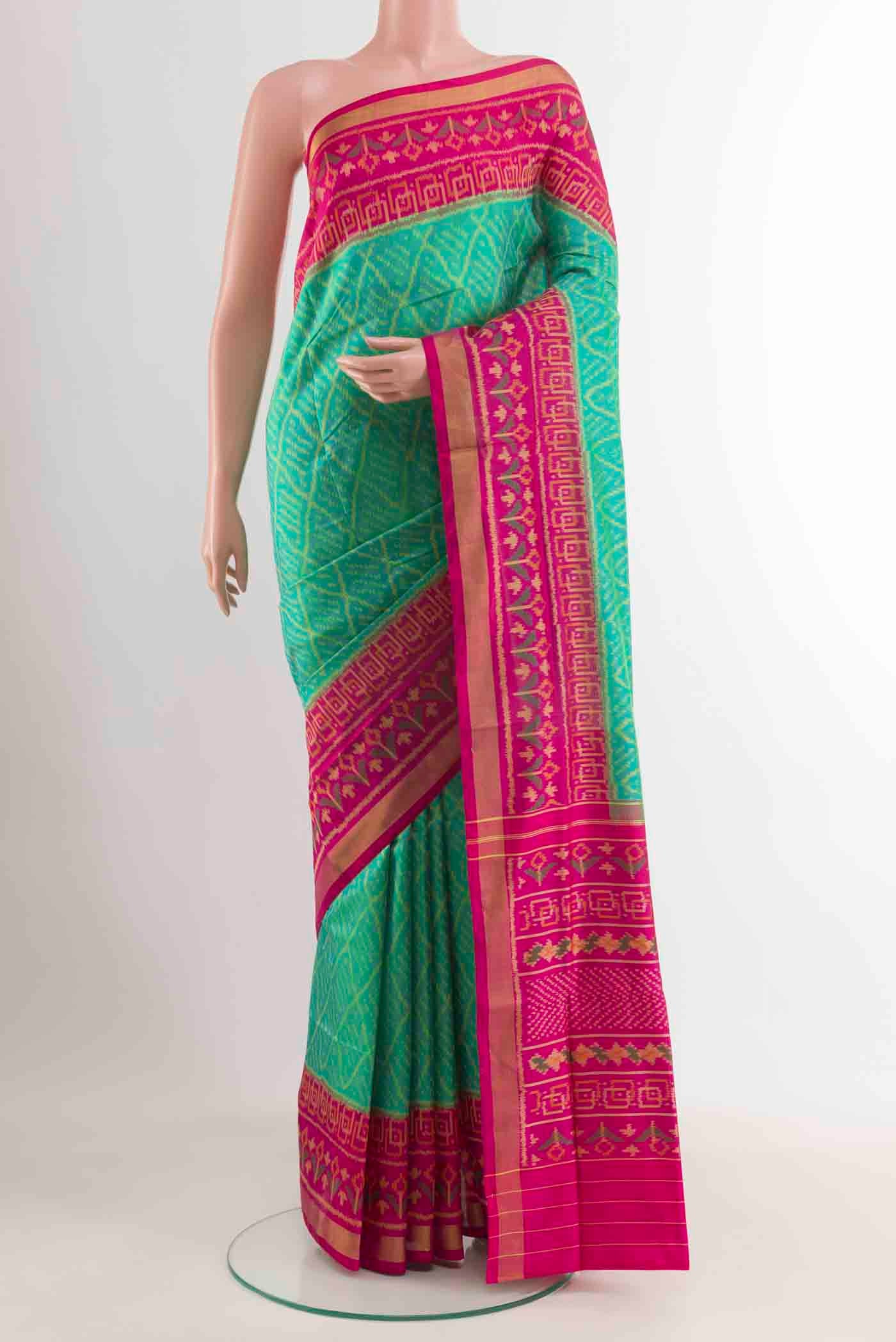 Green Rajkot Patola Silk Saree