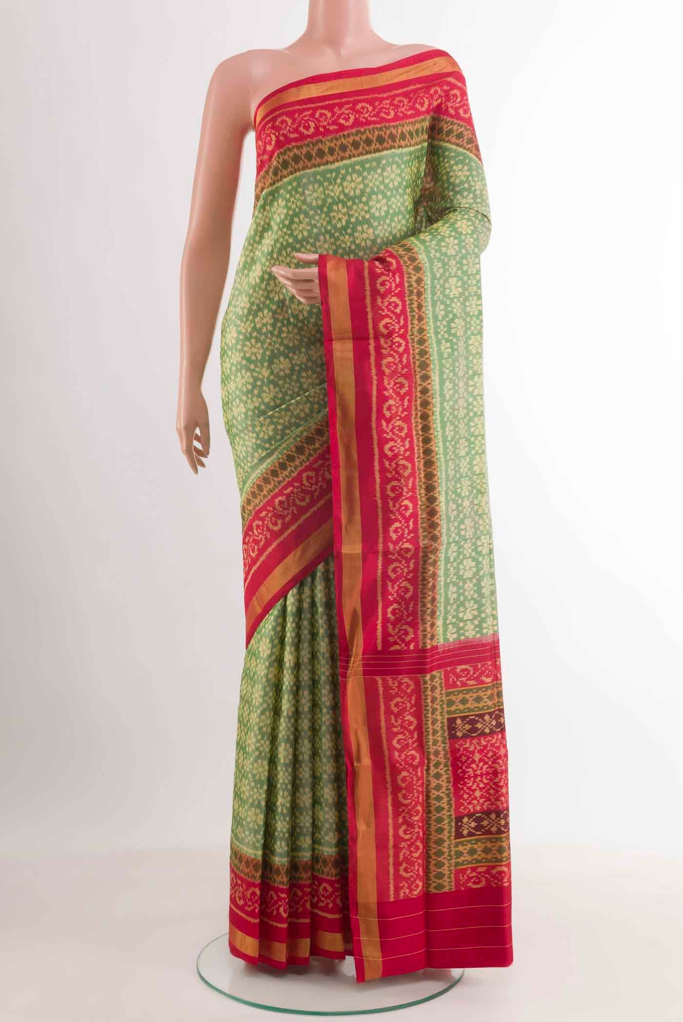 Green Rajkot Patola Silk Saree