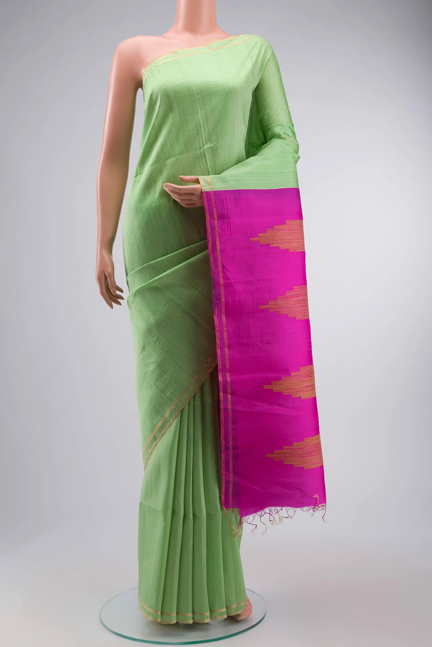 Green Raw Silk Saree
