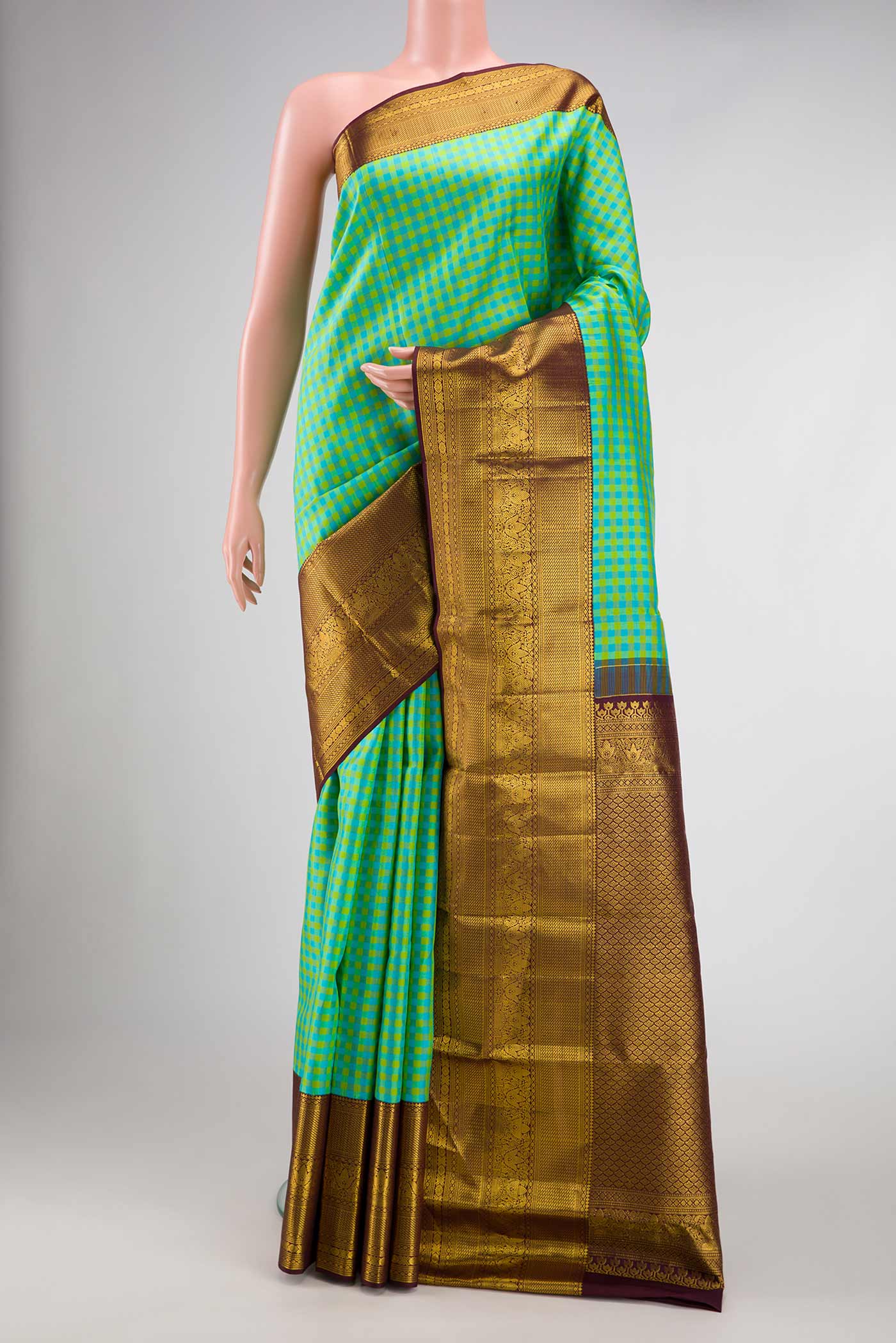 Multi Color Kanjivaram Silk Saree