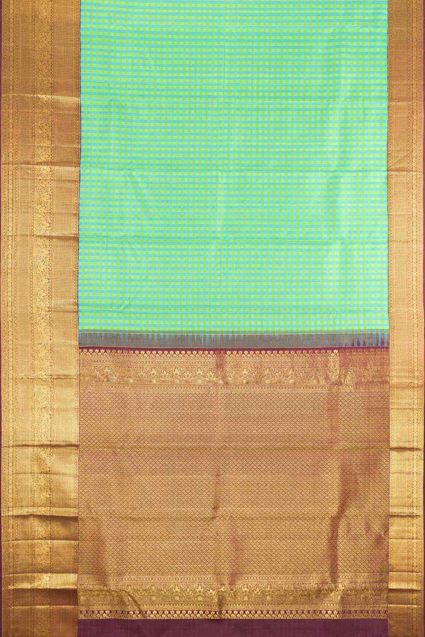 Multi Color Kanjivaram Silk Saree - Image 6