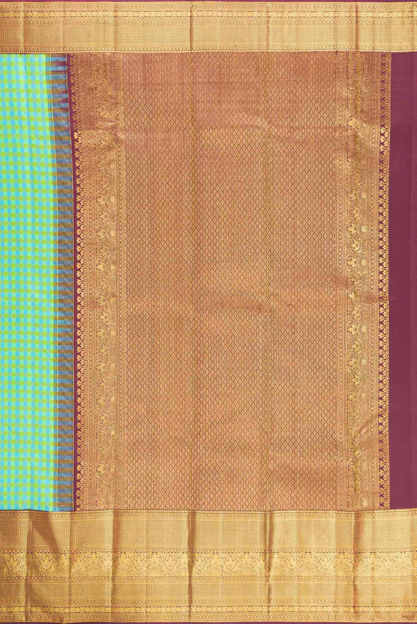 Multi Color Kanjivaram Silk Saree - Image 7