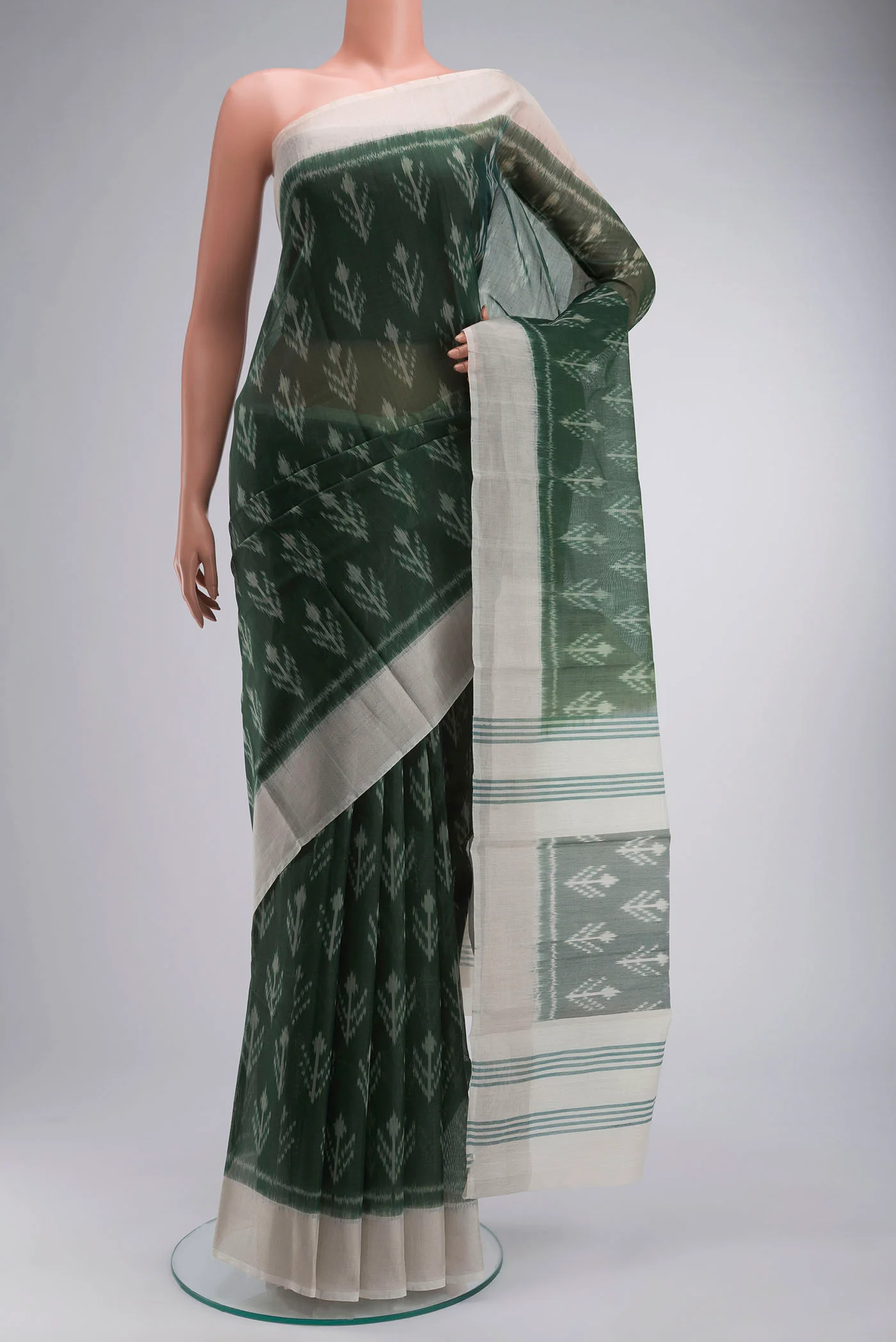 Green Silk Cotton Saree