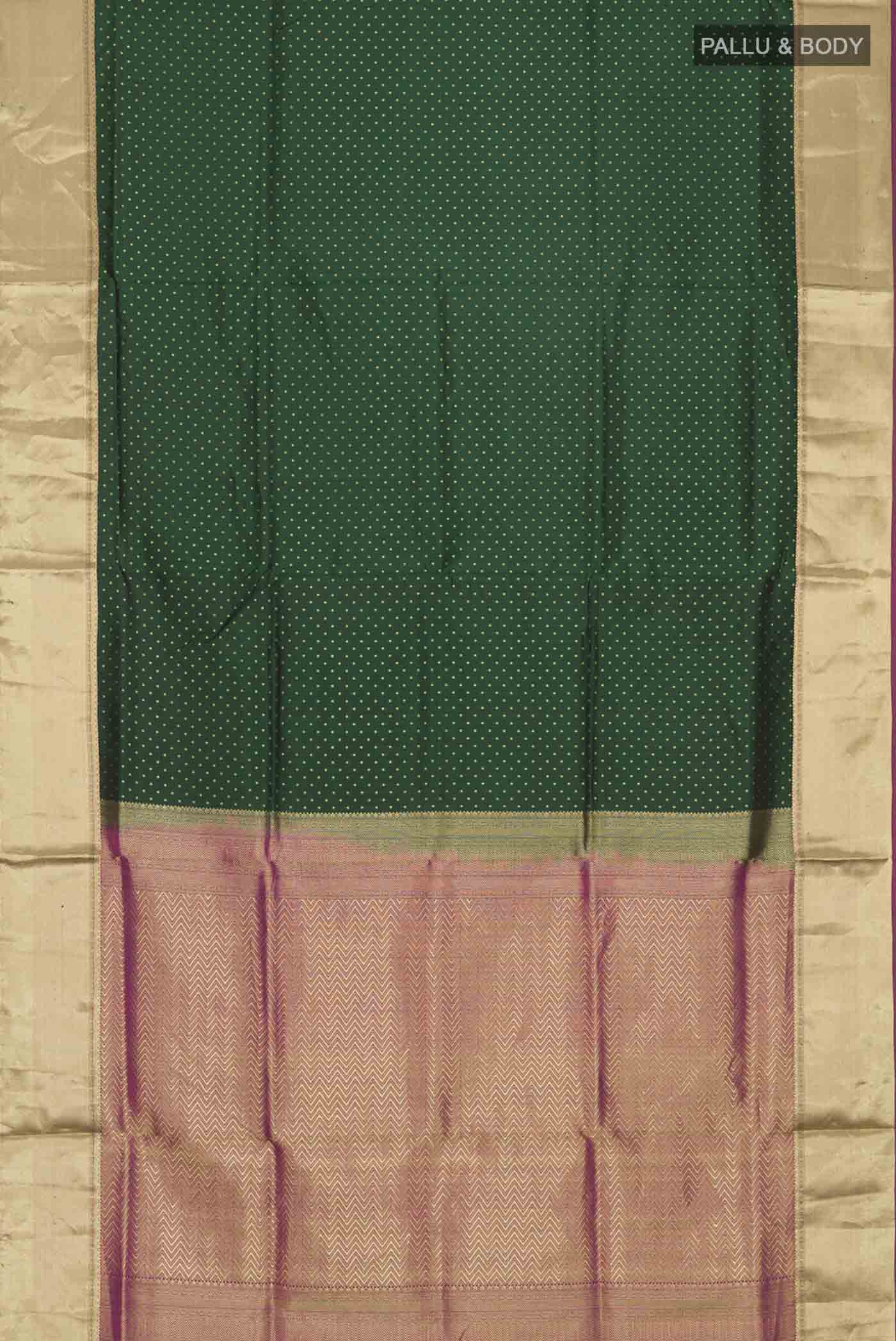 Green Soft Silk Saree - Image 5