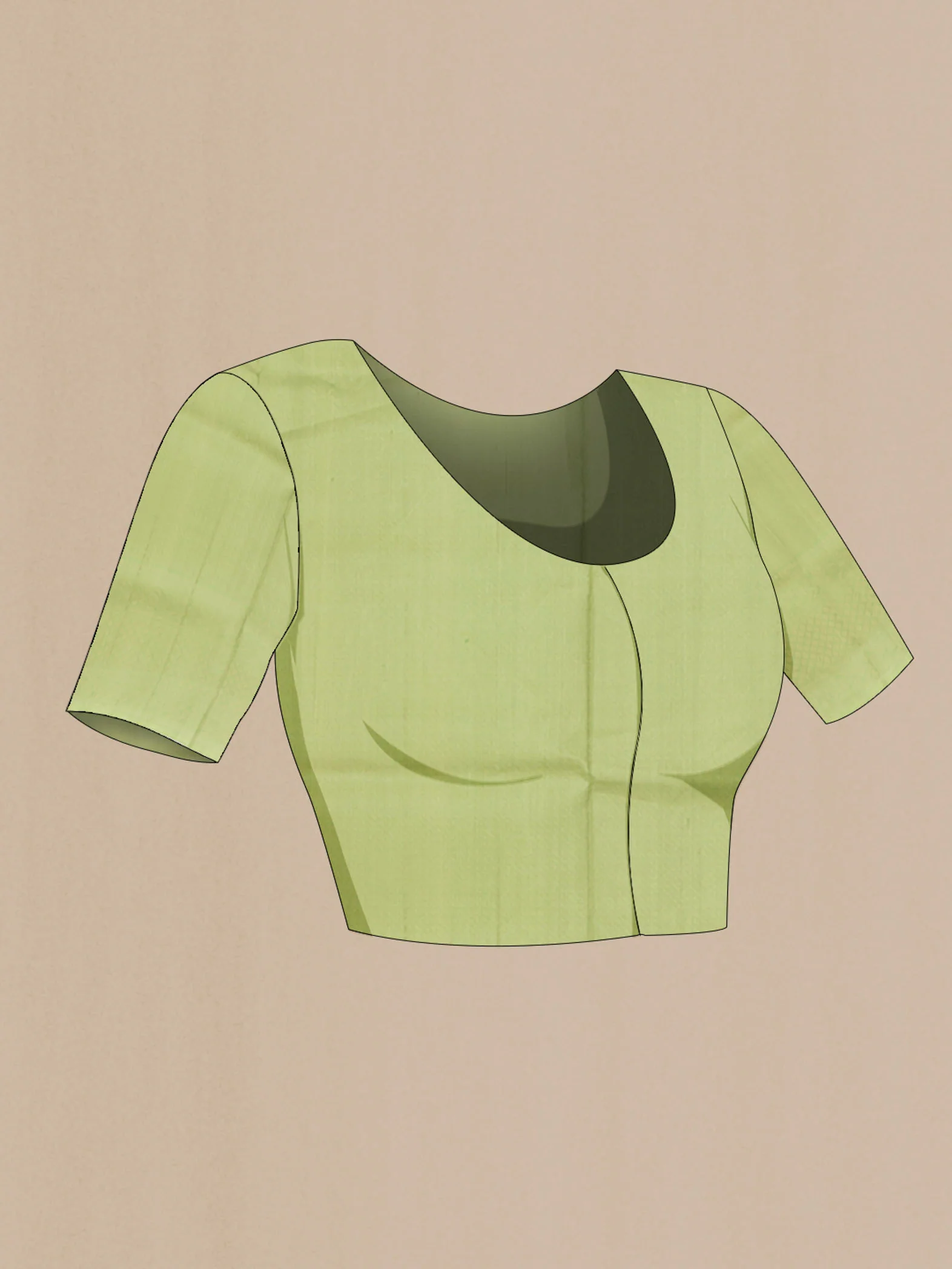 Green Soft Silk Saree - Image 5