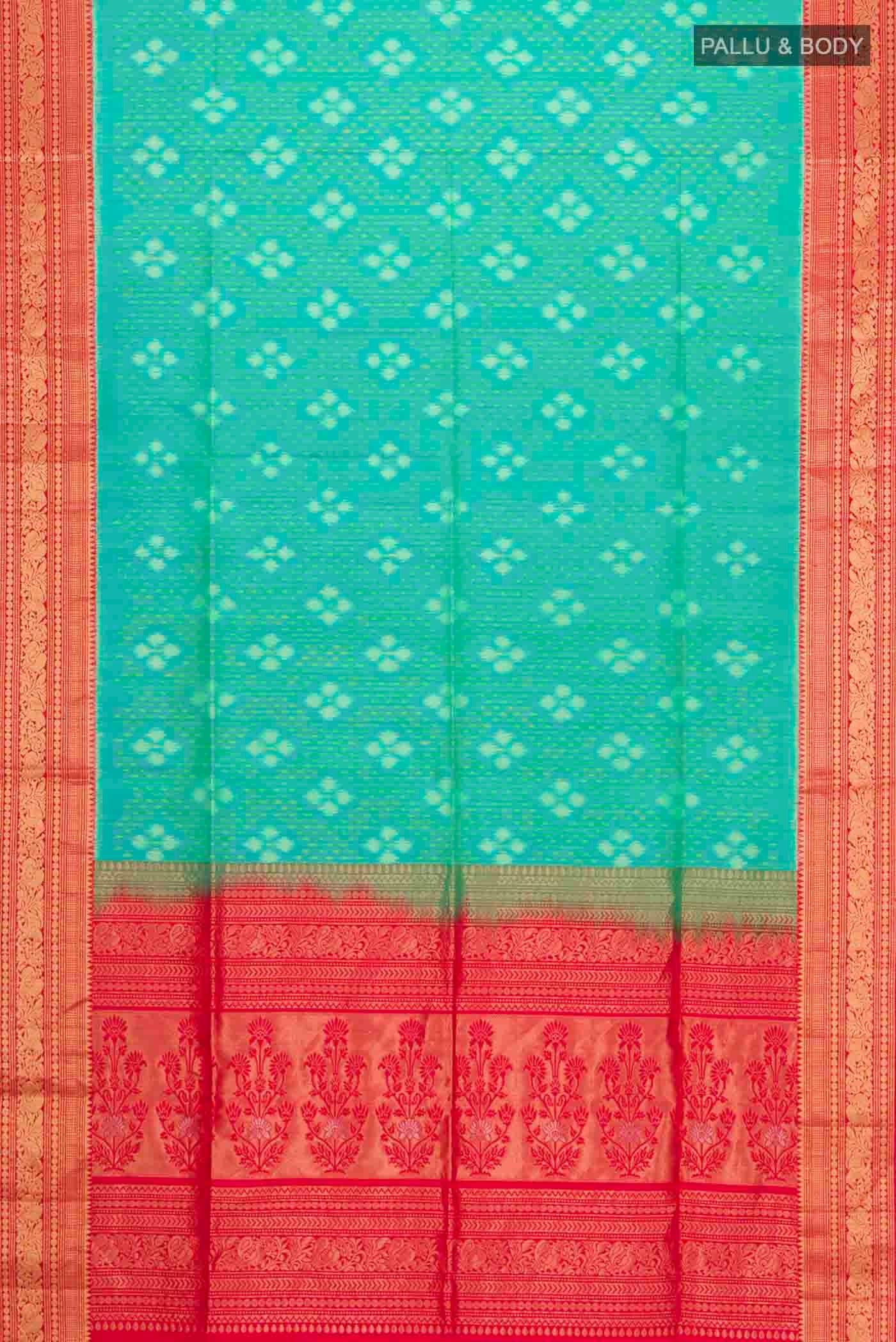 Green Soft Silk Saree - Image 6