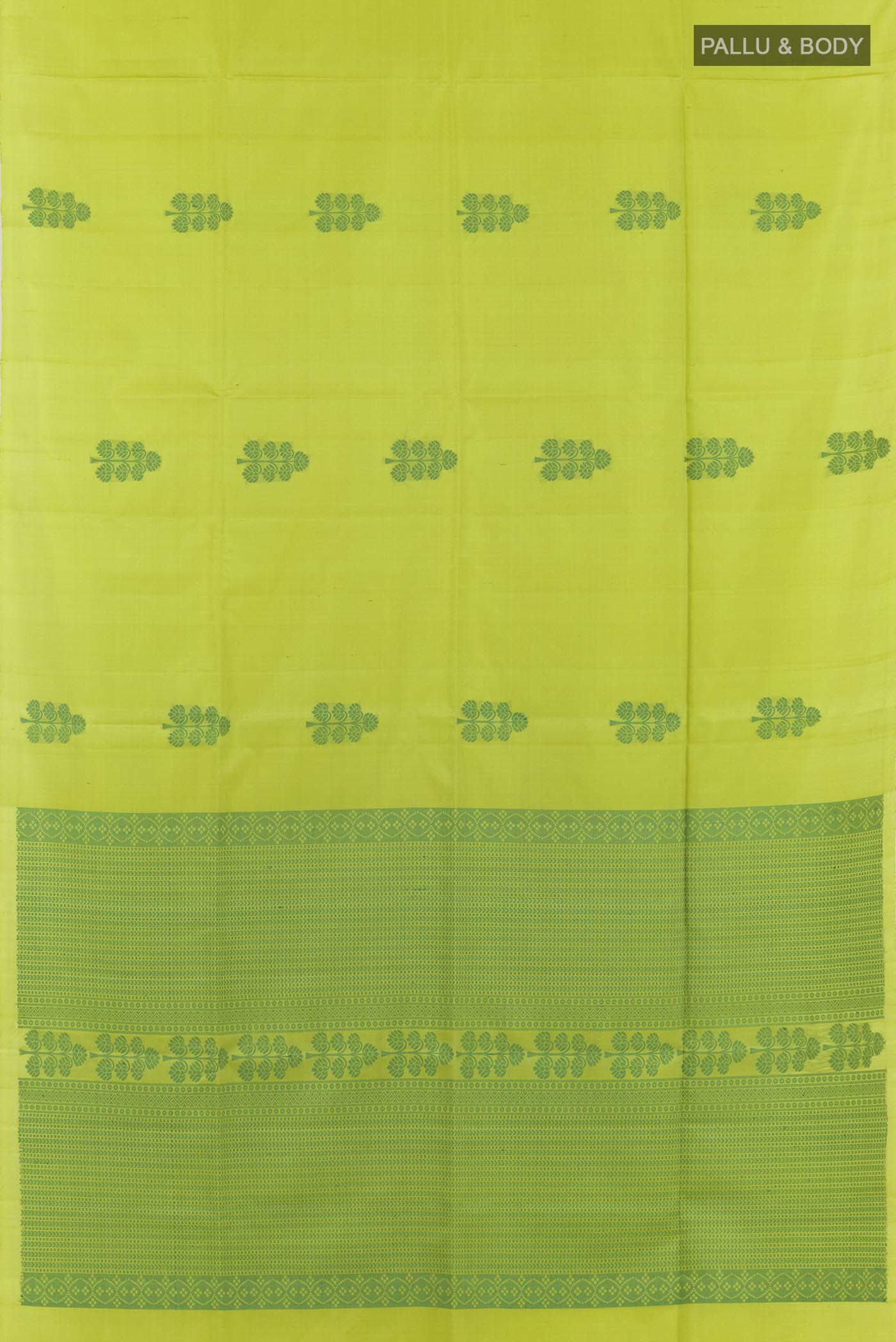 Green Soft Silk Saree - Image 3