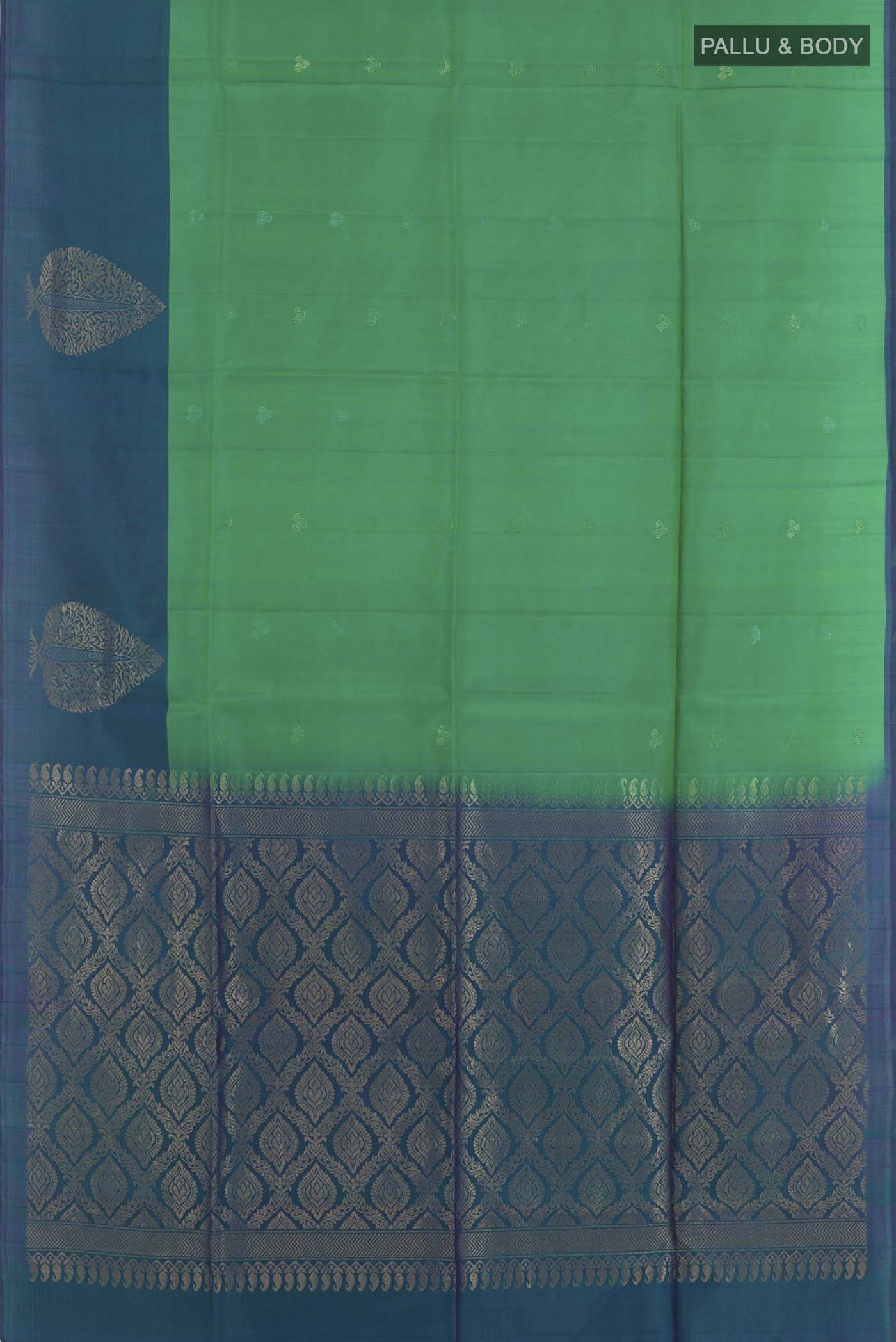 Green Soft Silk Saree - Image 3