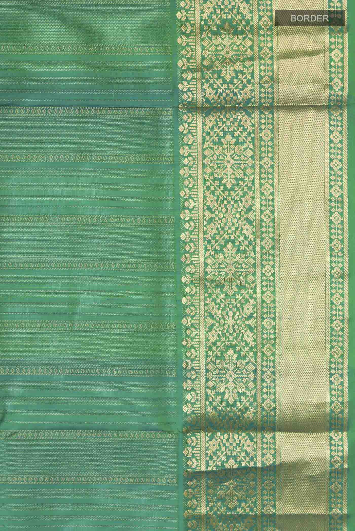 Green Soft Silk Saree - Image 3