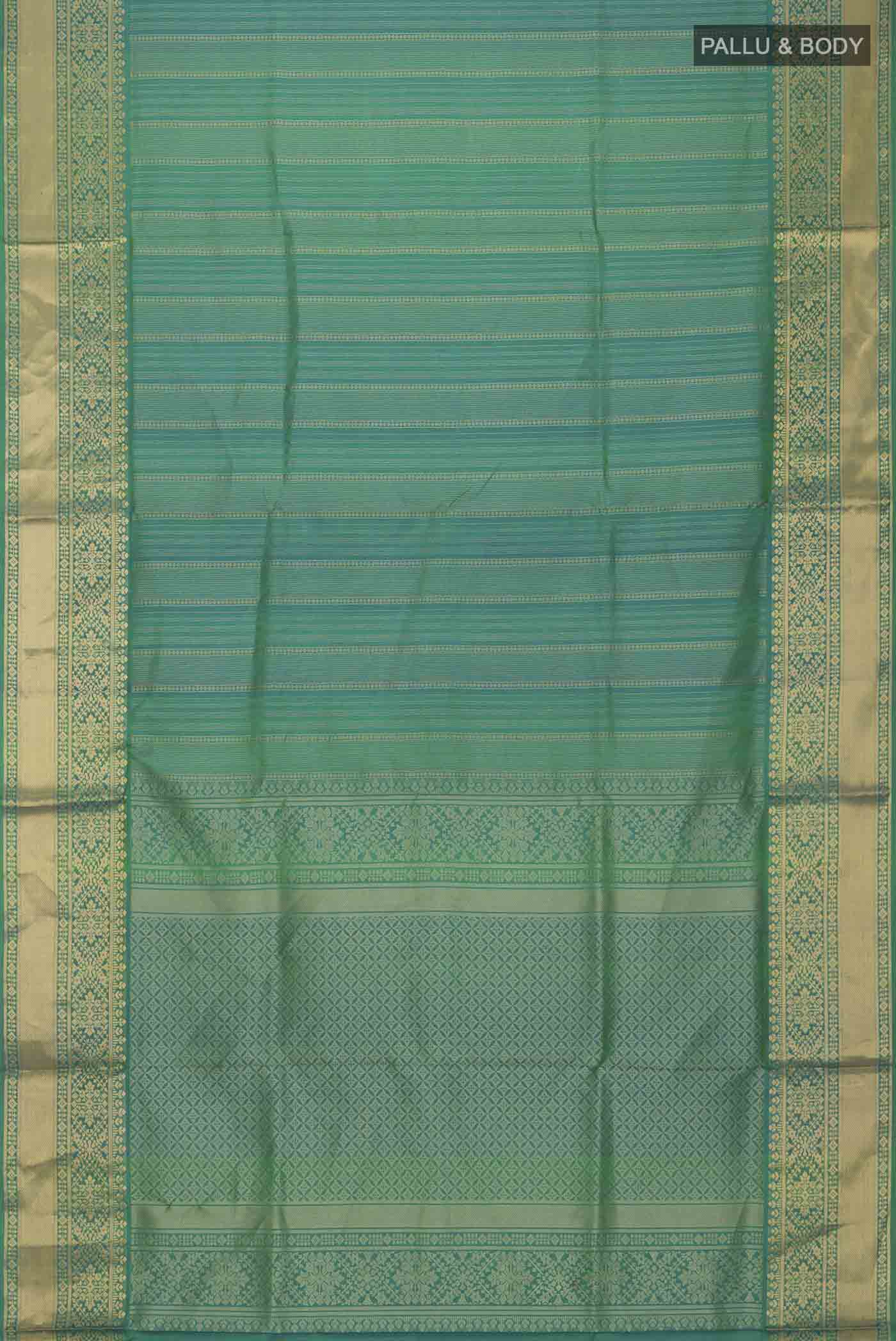 Green Soft Silk Saree - Image 6