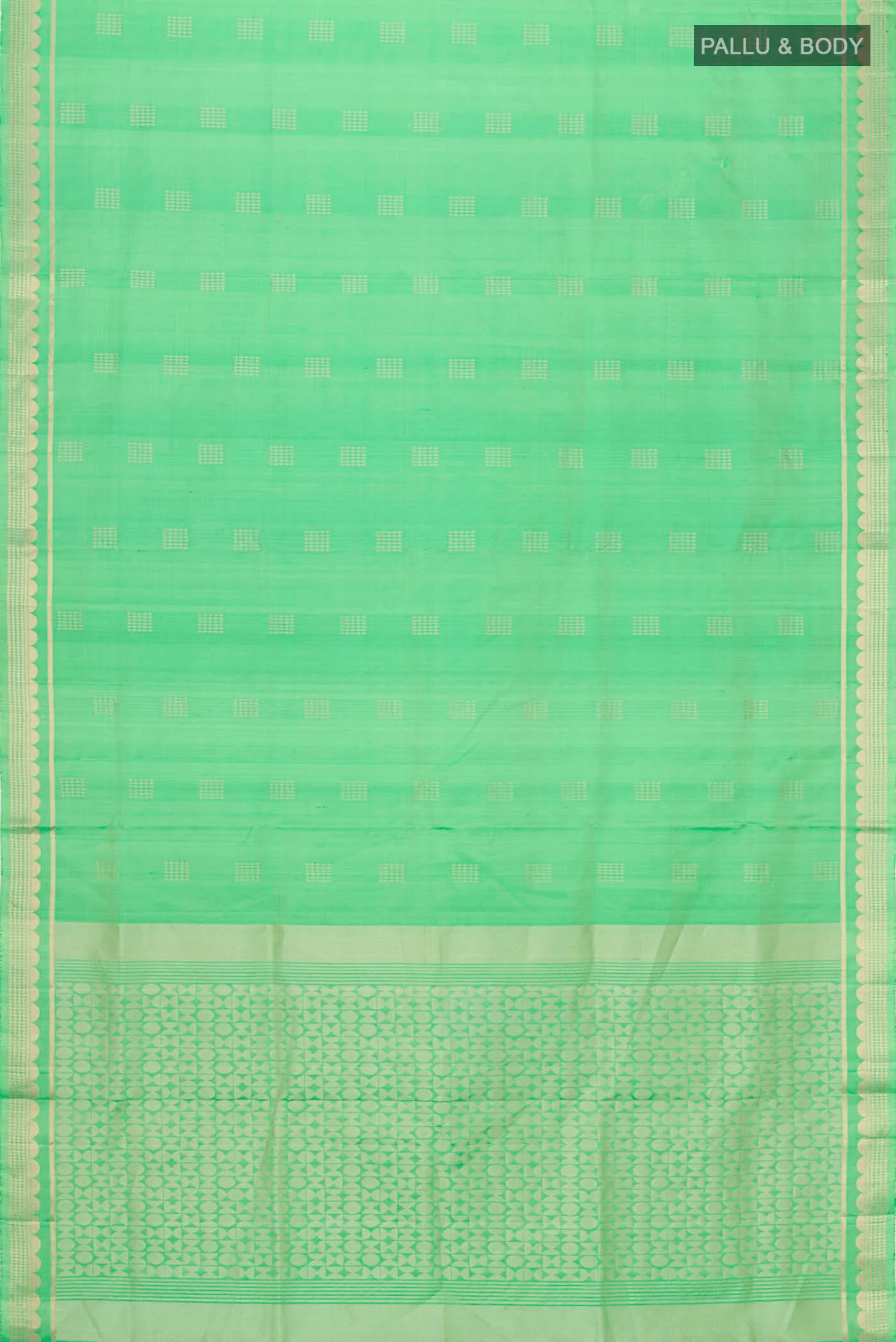 Green Soft Silk Saree - Image 6