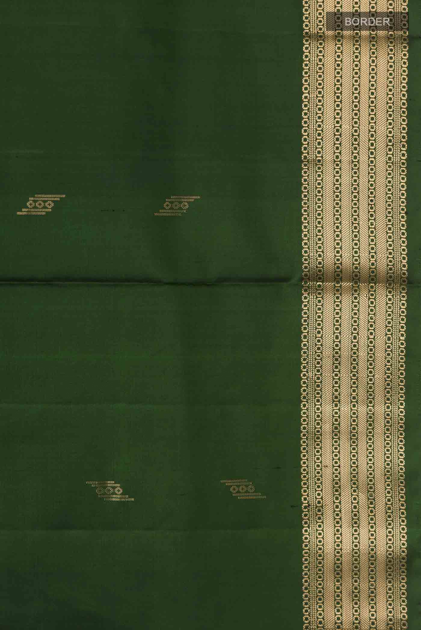Green Soft Silk Saree - Image 3