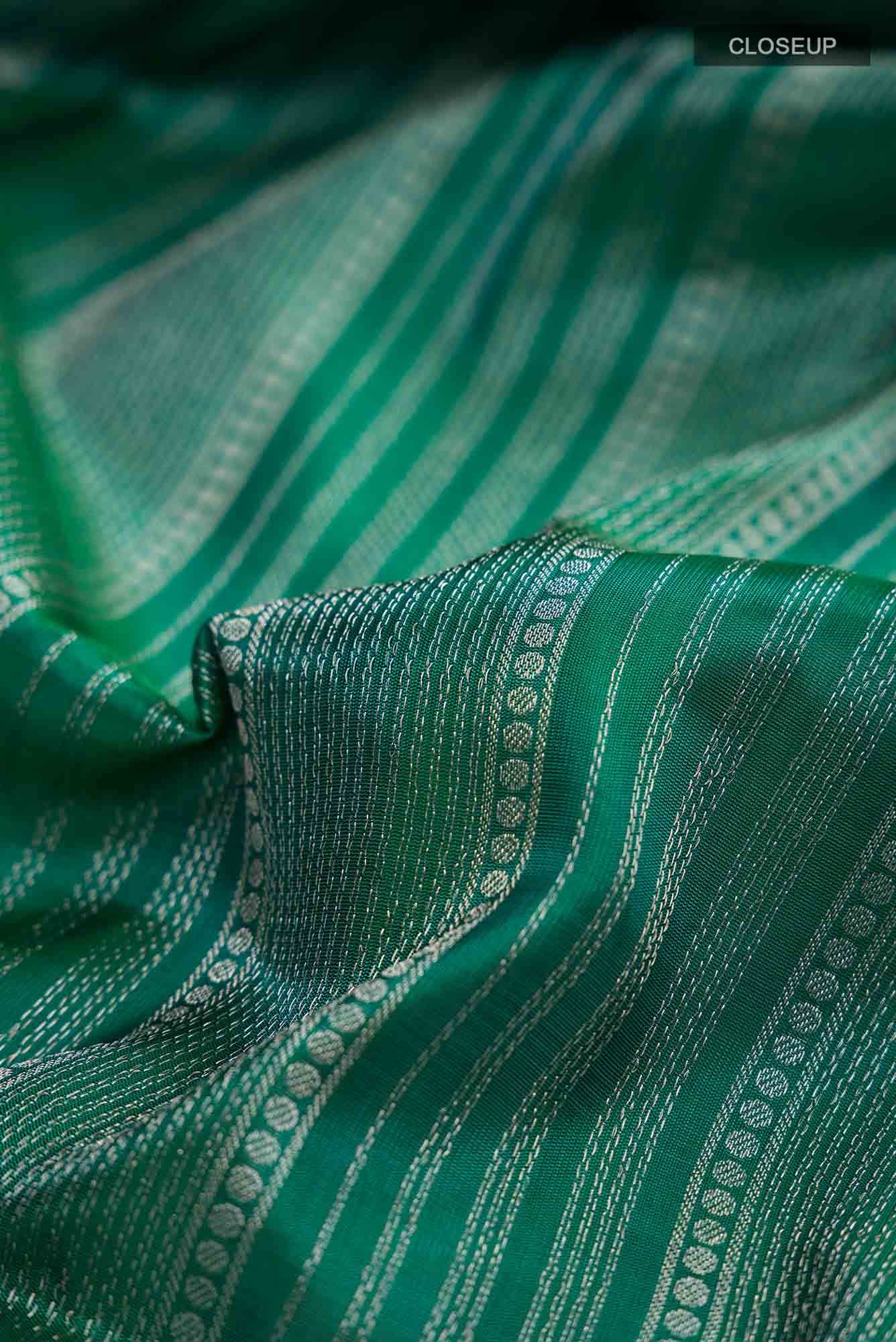 Green Soft Silk Saree - Image 3