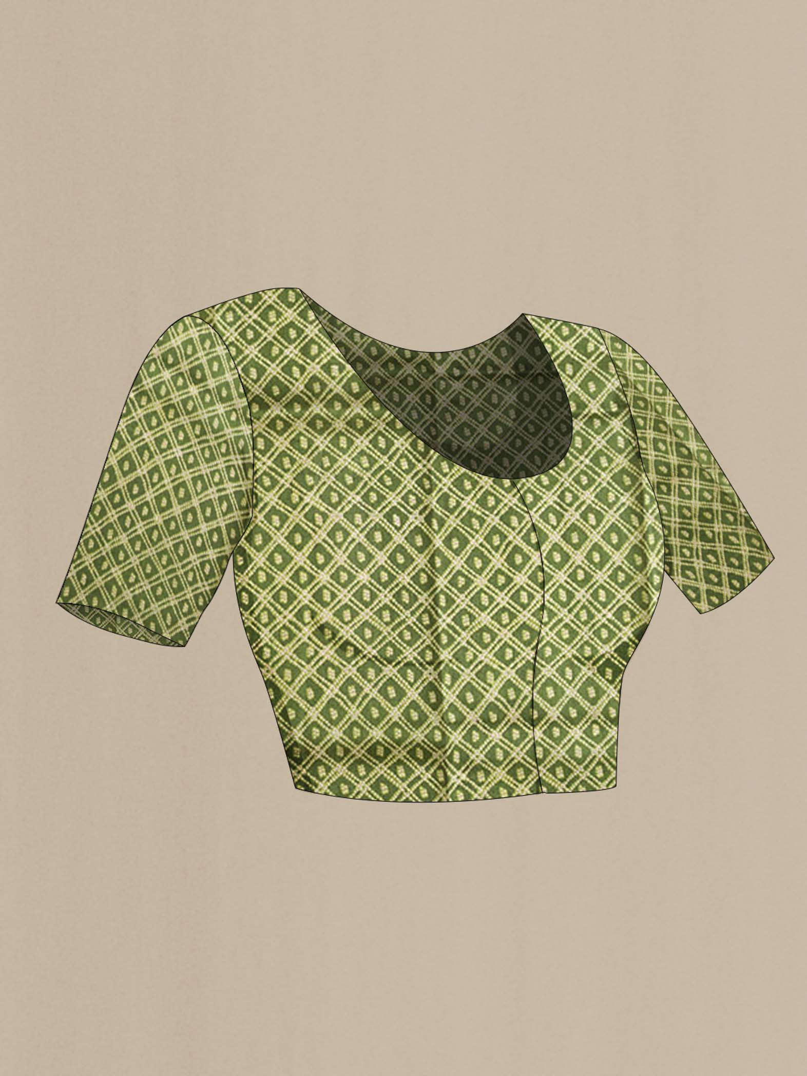 Green Tussar Silk Saree - Image 4