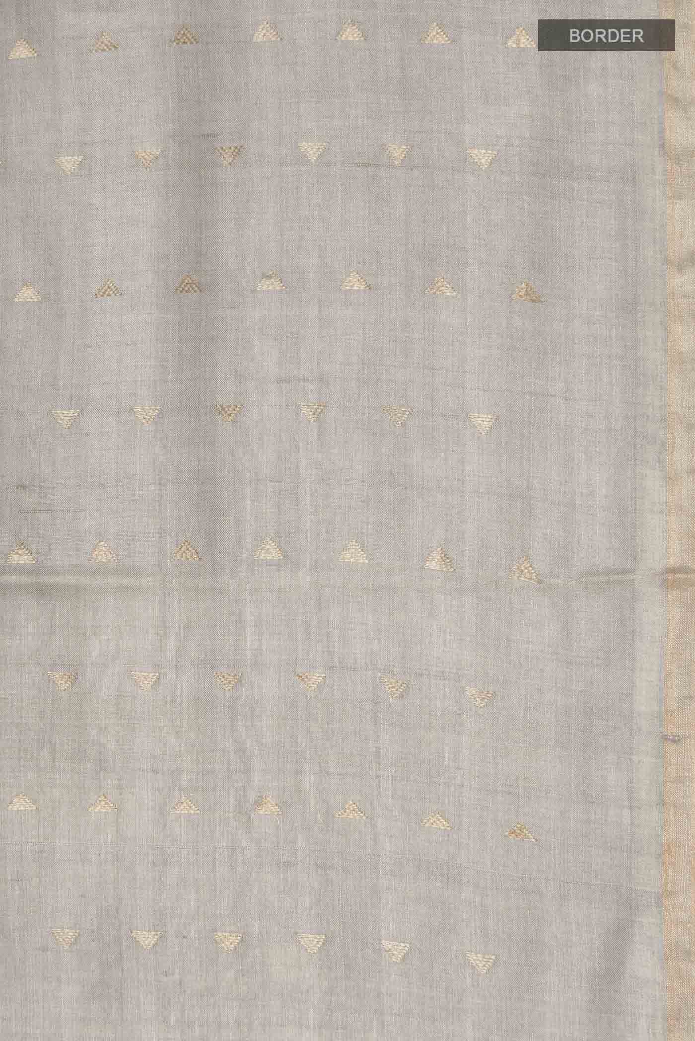 Green Tussar Silk Saree - Image 5