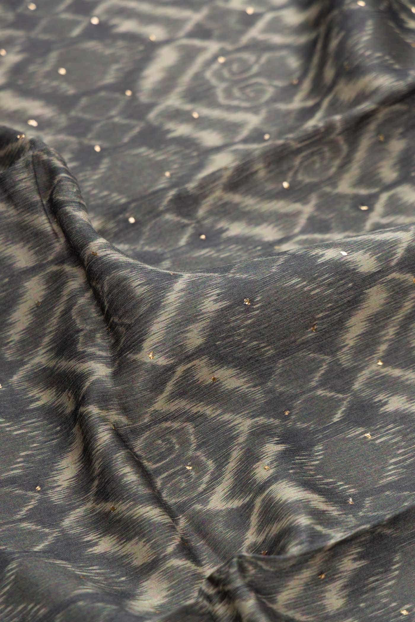 Green Tussar Silk Saree - Image 2