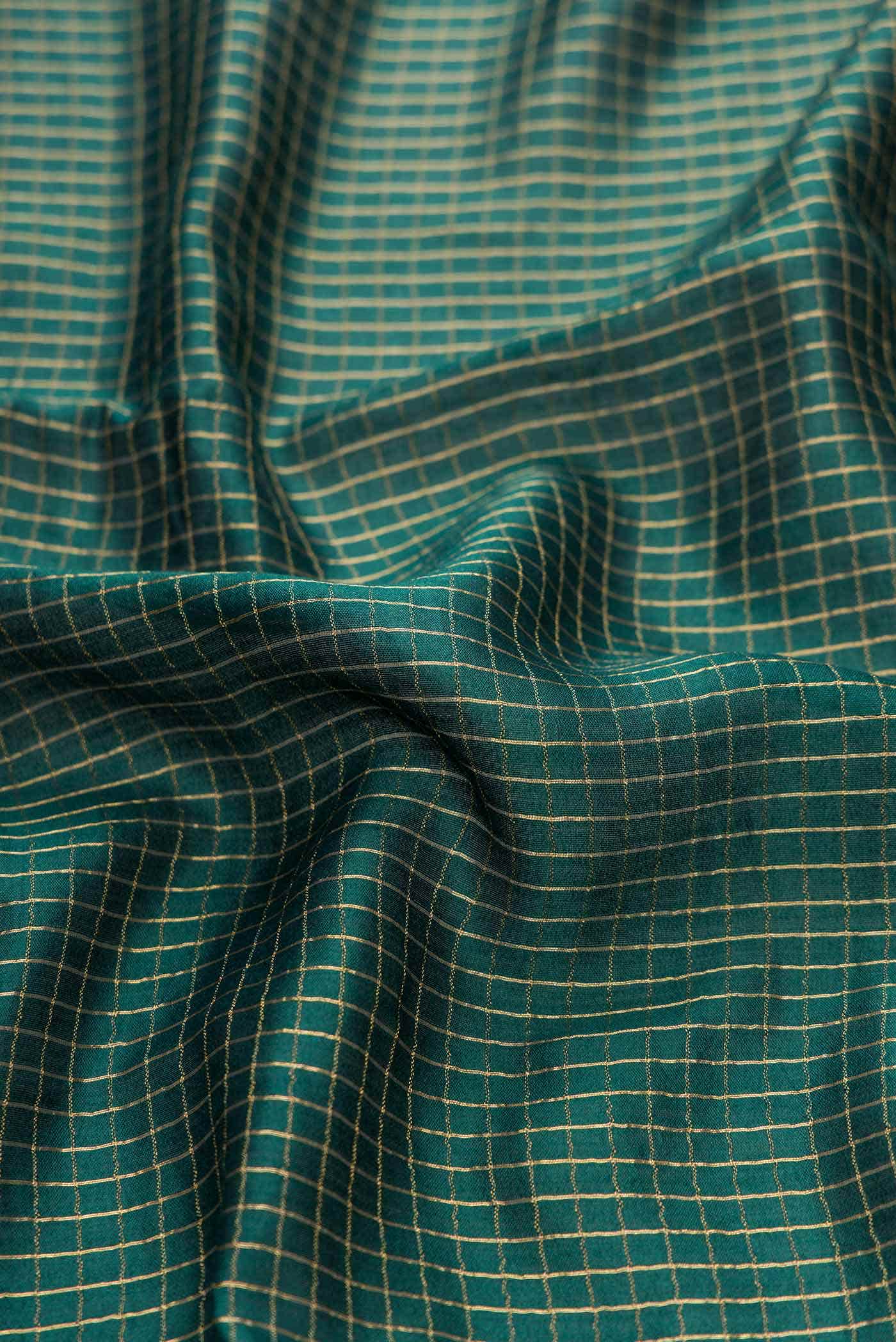 Green Tussar Silk Saree - Image 3