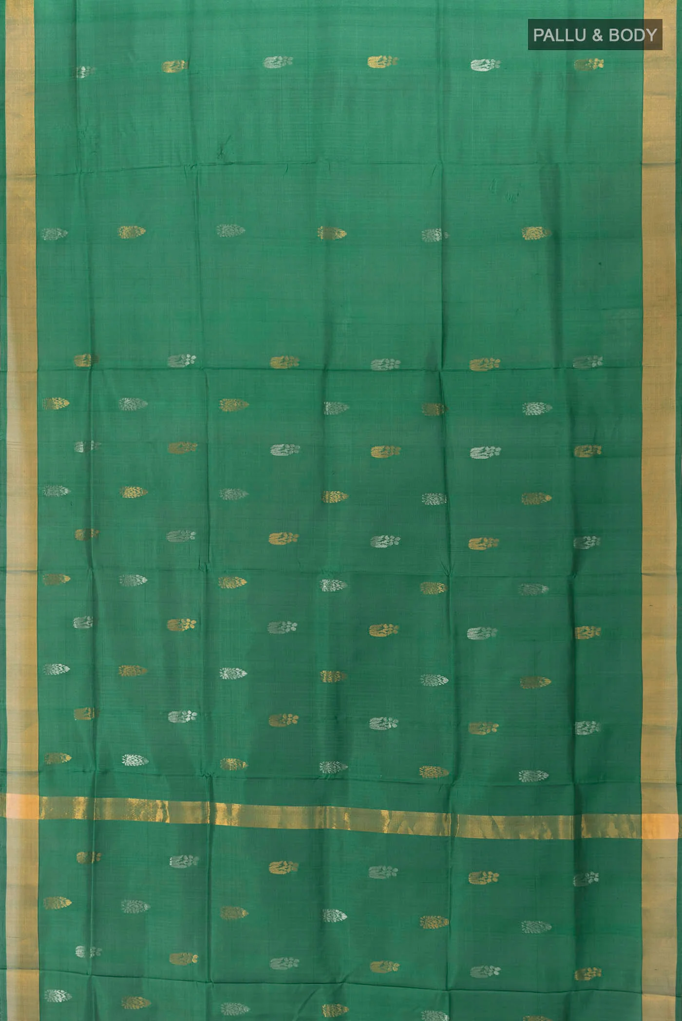 Green Uppada Silk Saree - Image 5