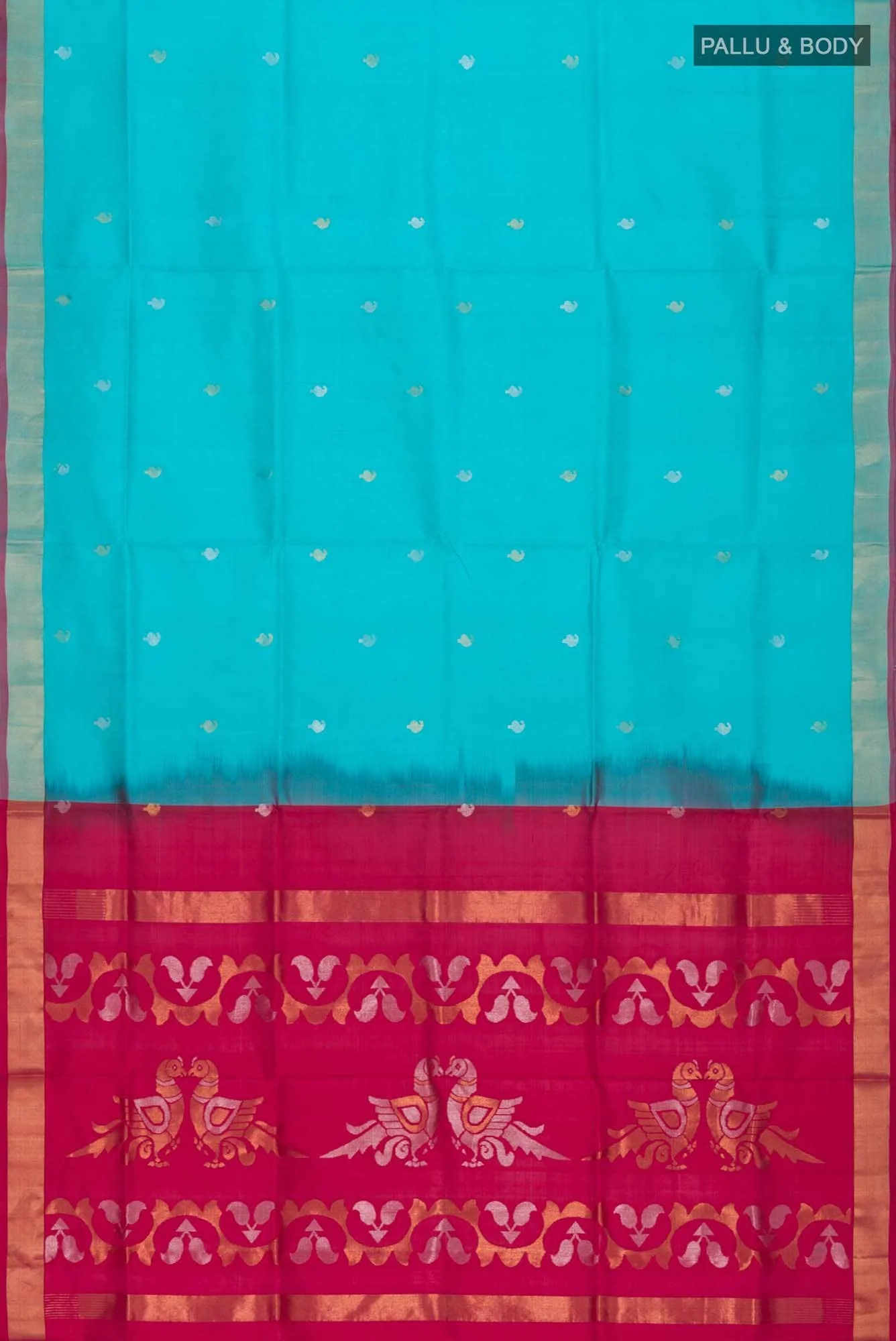 Green Uppada Silk Saree - Image 4