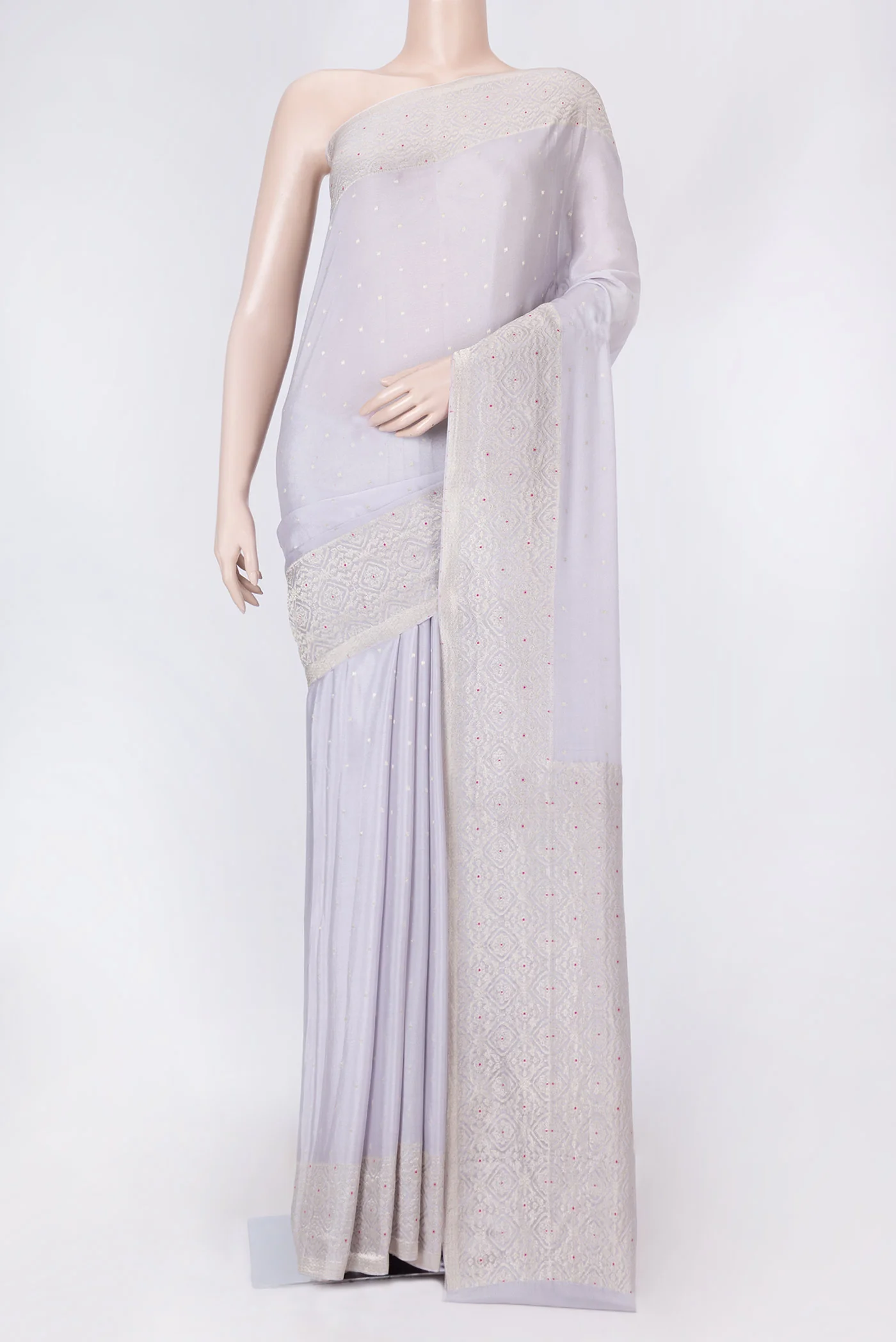 Grey Dual Tone Banarasi Georgette Saree