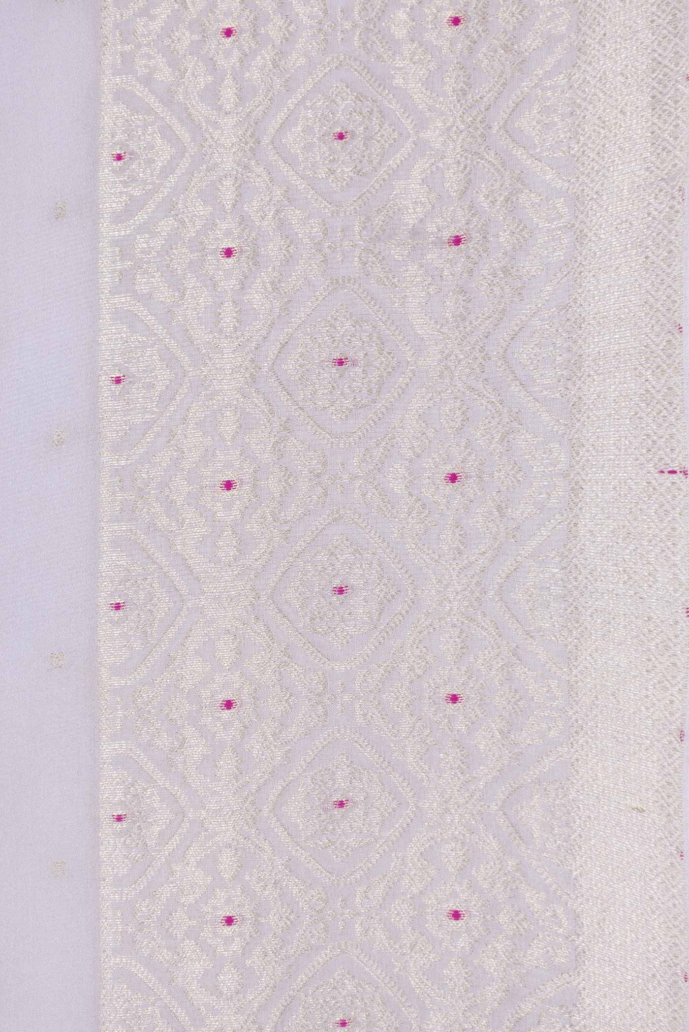 Grey Dual Tone Banarasi Georgette Saree - Image 3