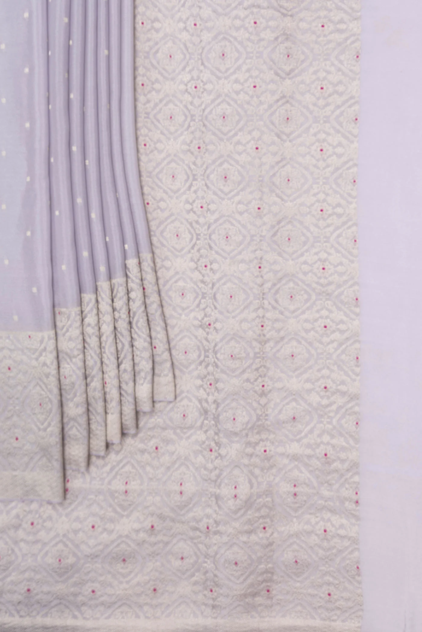 Grey Dual Tone Banarasi Georgette Saree - Image 4
