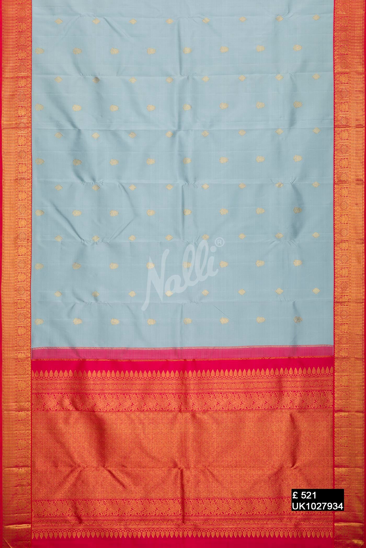 Grey Dual Tone Kanchipuram Silk Saree