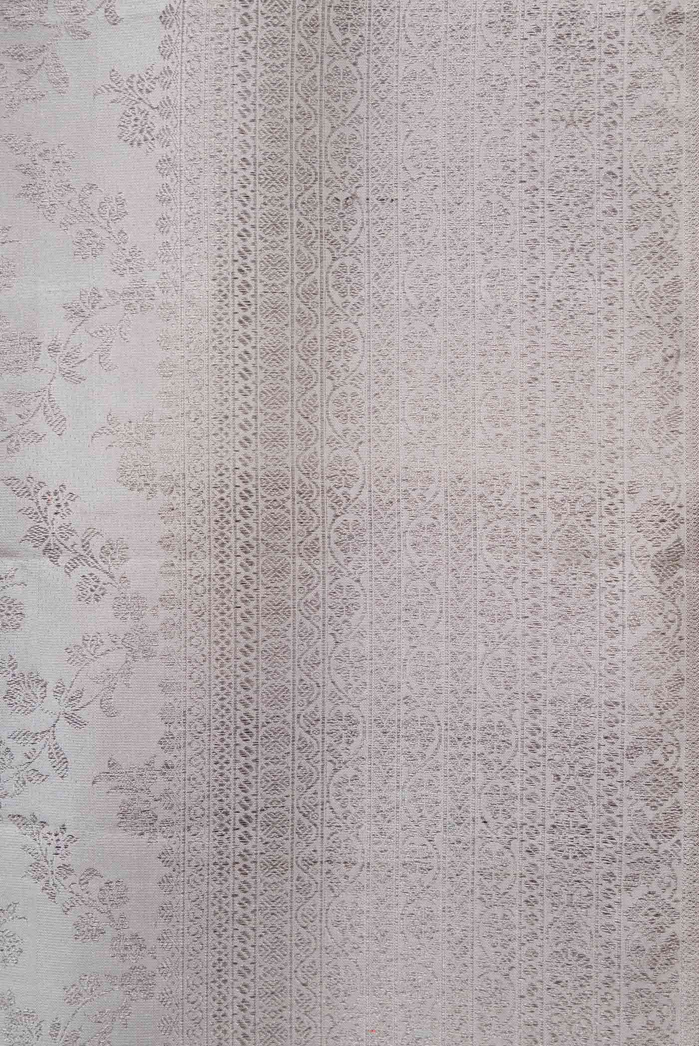 Grey Dual Tone Kanjivaram Silk Saree - Image 3