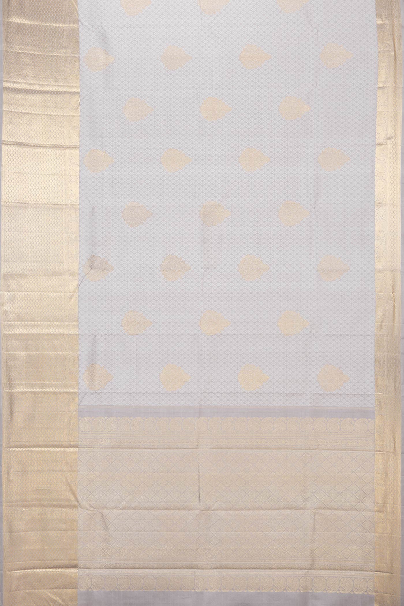 Grey Dual Tone Kanchipuram Silk Saree - Image 6