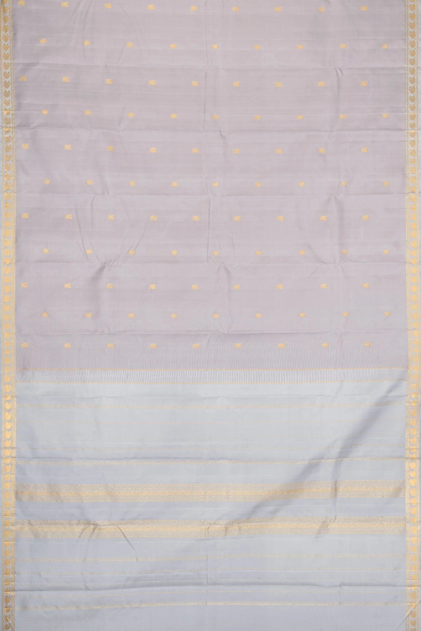 Grey Dual Tone Kanchipuram Silk Saree - Image 6