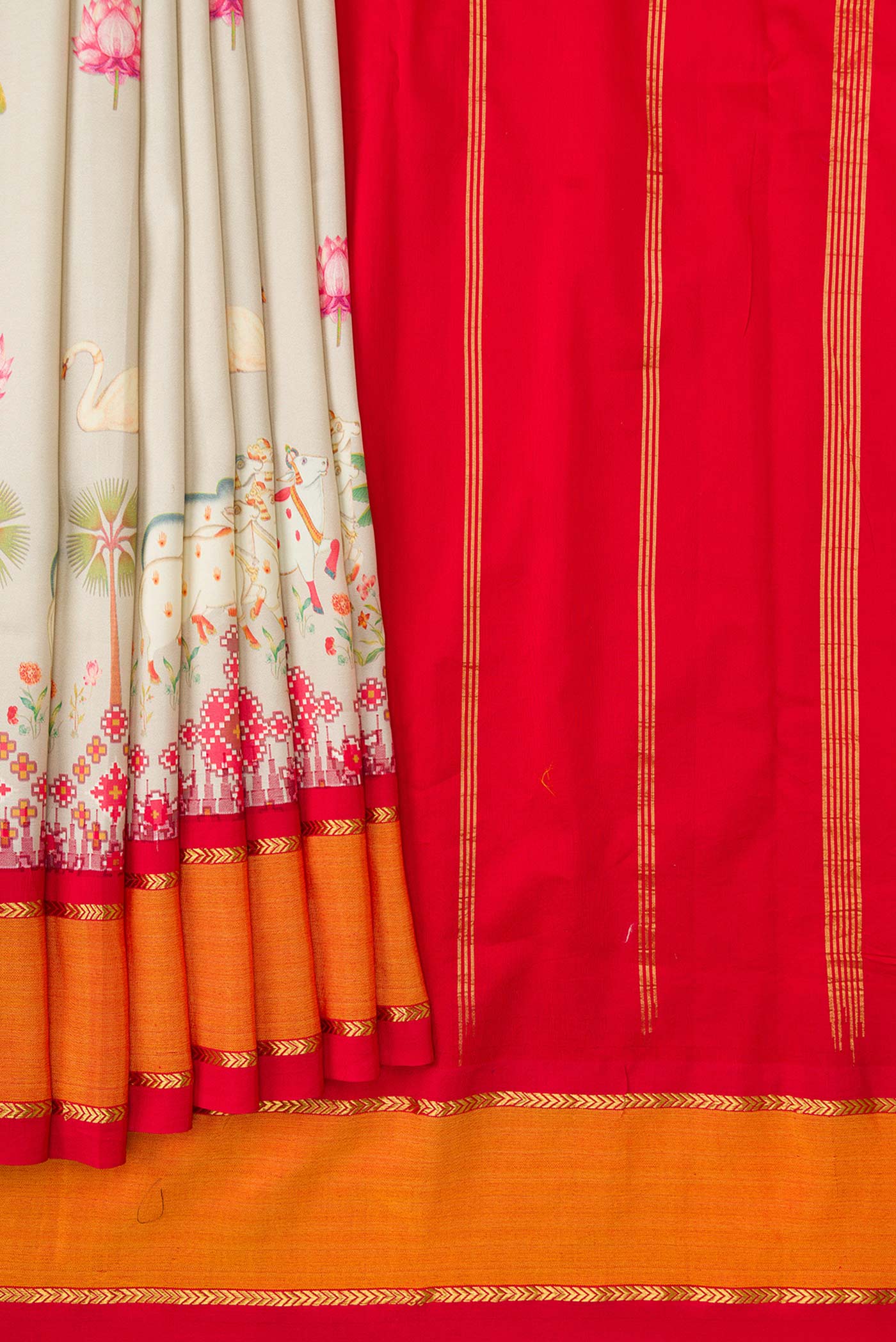 Grey Dual Tone Kanchipuram Silk Saree - Image 4