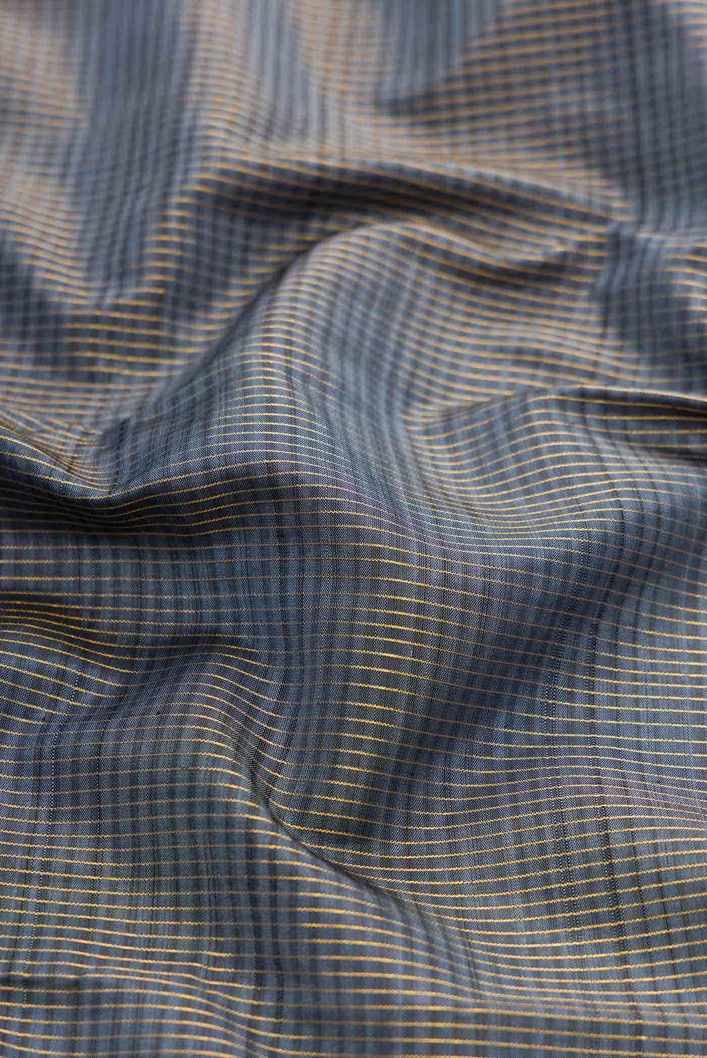 Grey Dual Tone Kanjivaram Silk Saree - Image 3