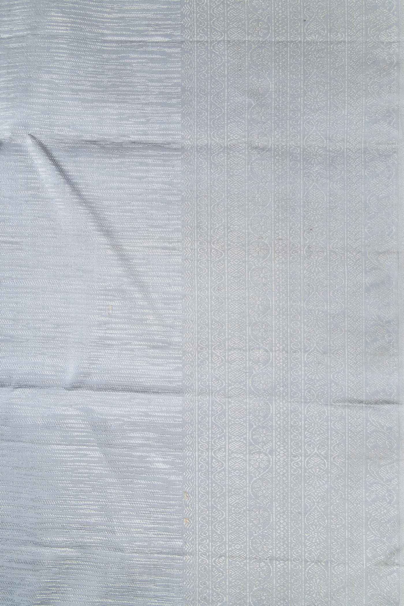 Grey Kanjivaram Silk Saree - Image 3