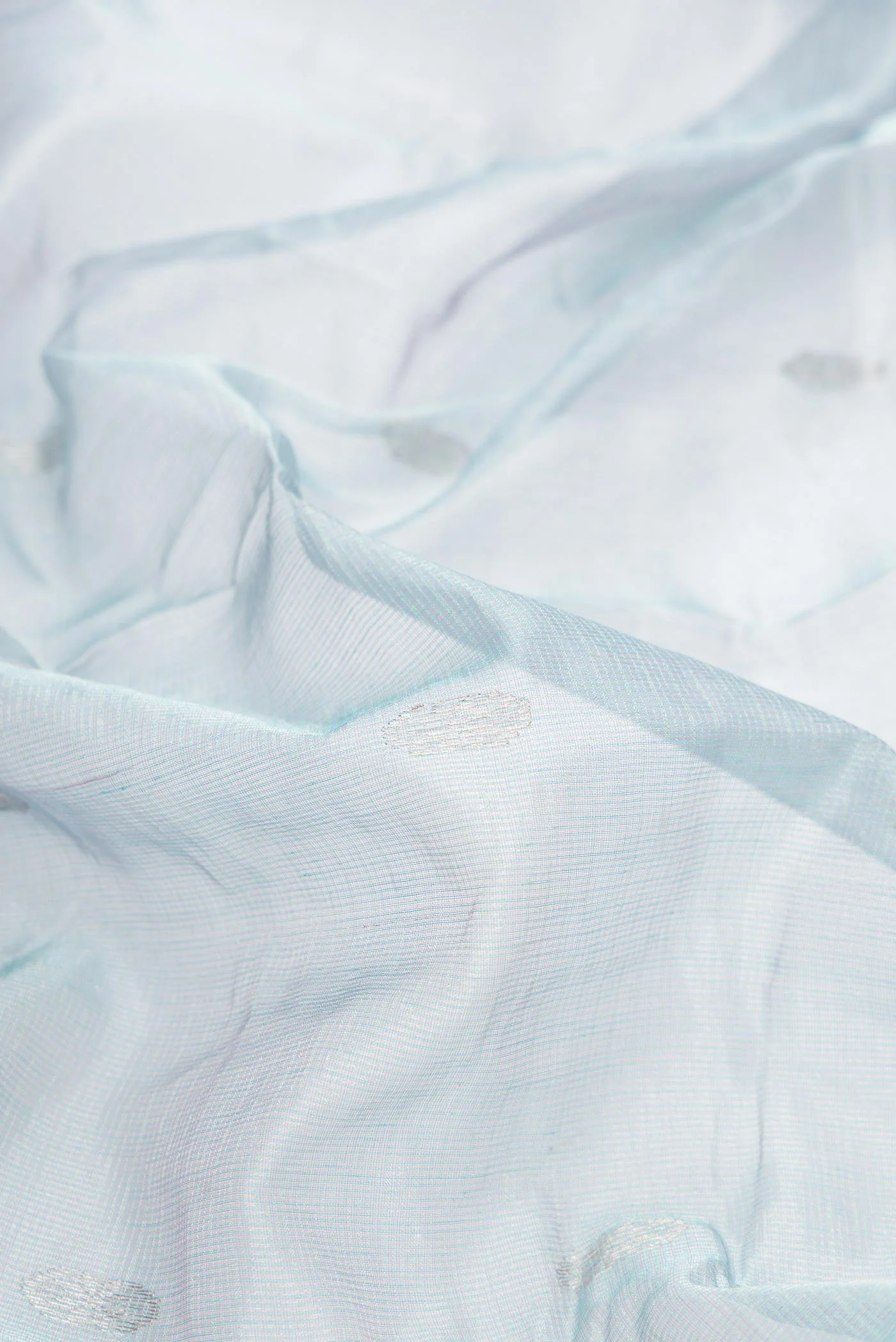 Grey Dual Tone Kota Silk Saree - Image 2