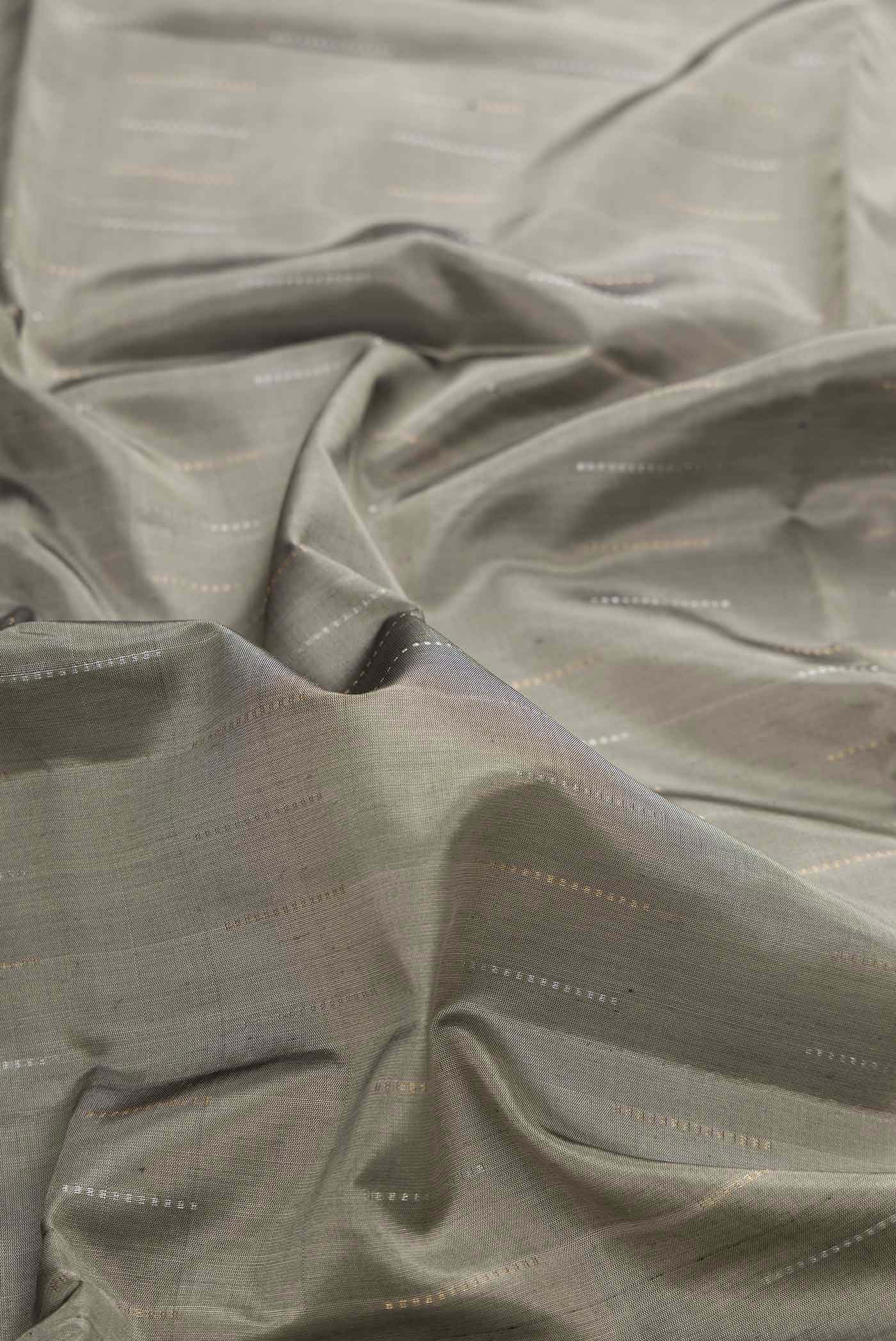 Grey Dual Tone Soft Silk Saree - Image 2